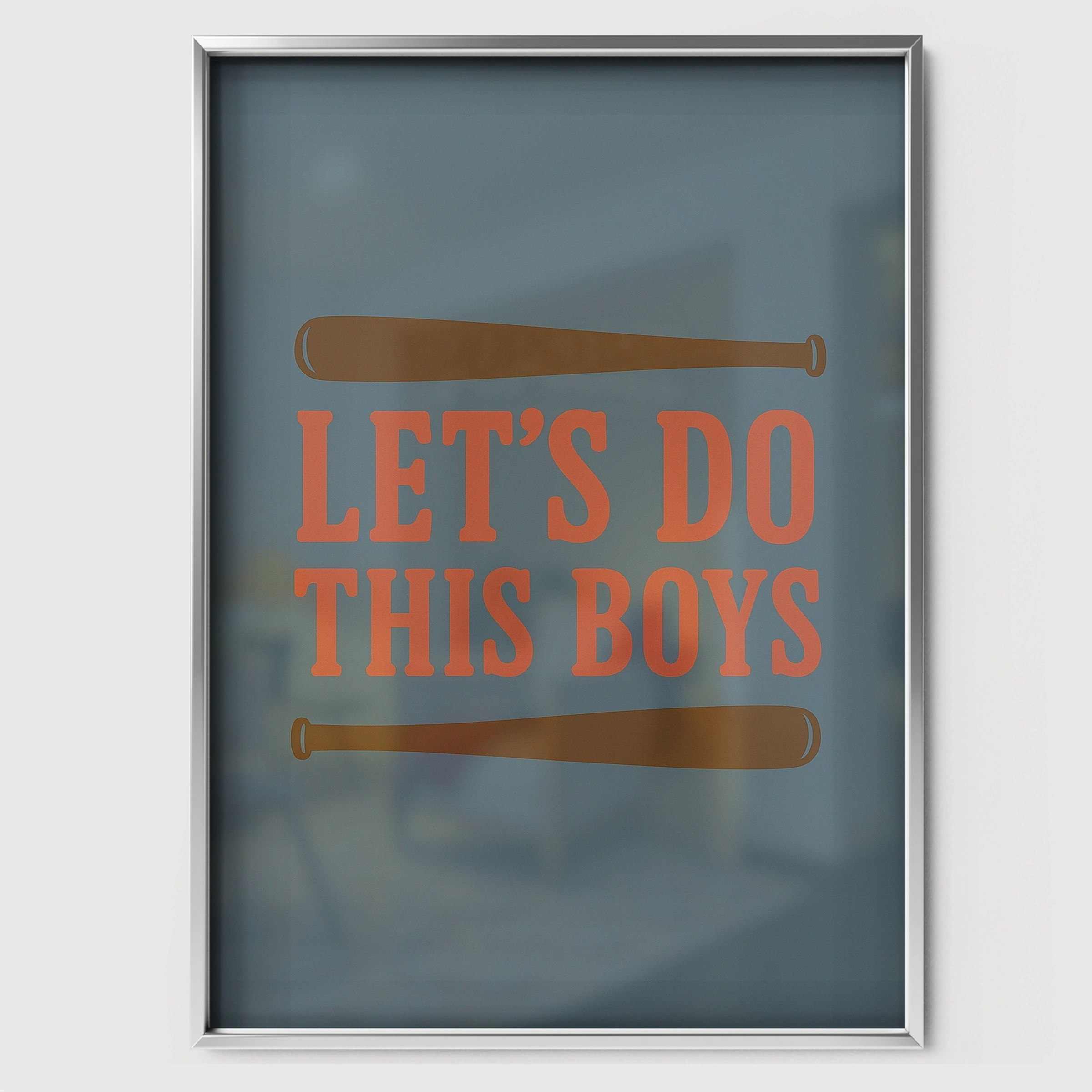 Let's Do This Boys Two Nursery Print - white framed nursery wall art print