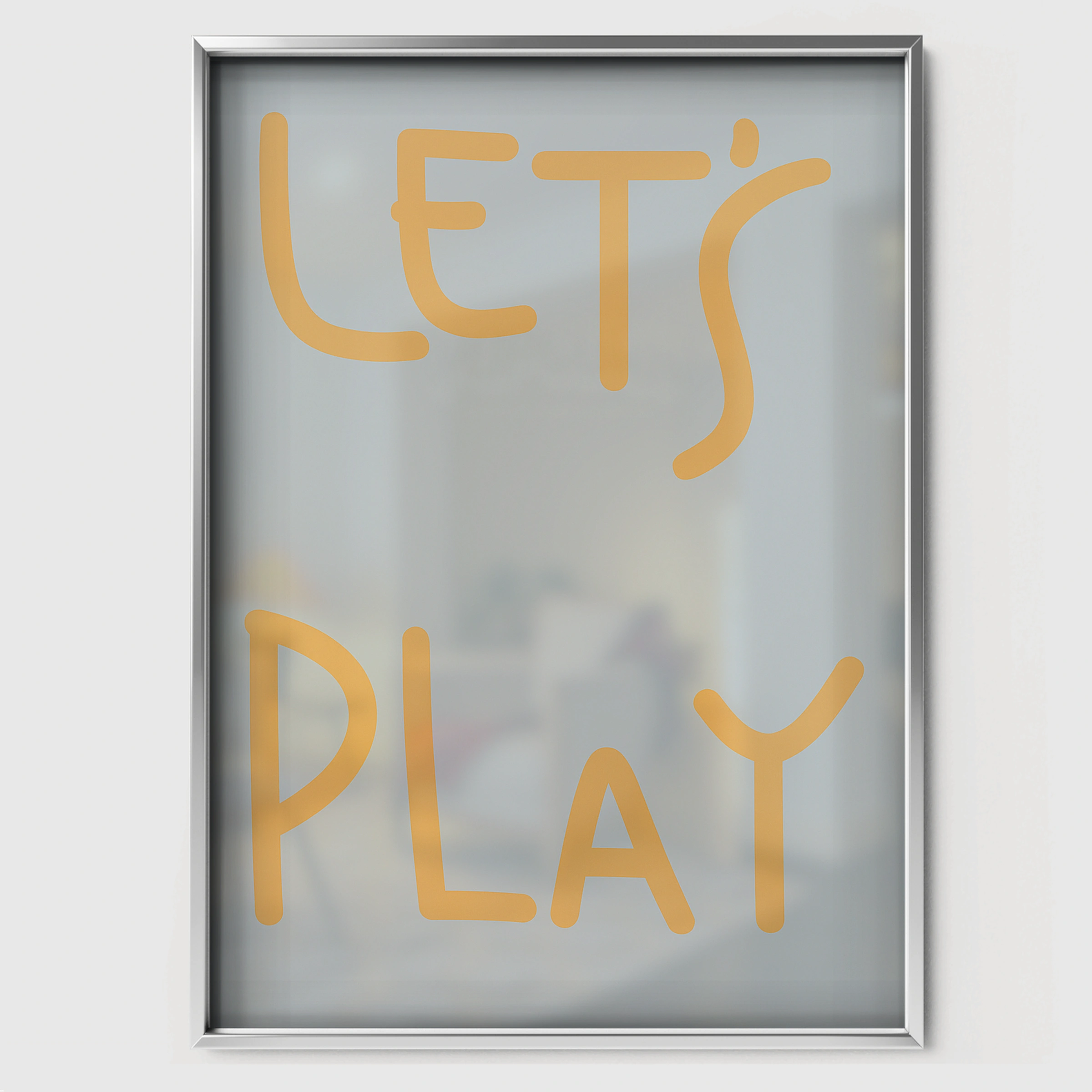 Let's Play Nursery Print - white framed nursery wall art print