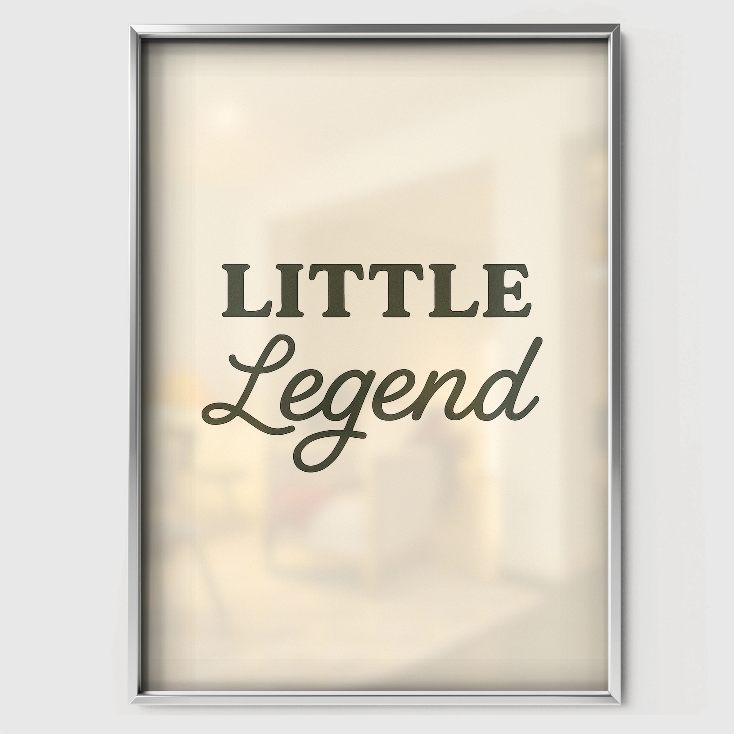 Little Legend Nursery Print - white framed nursery wall art print