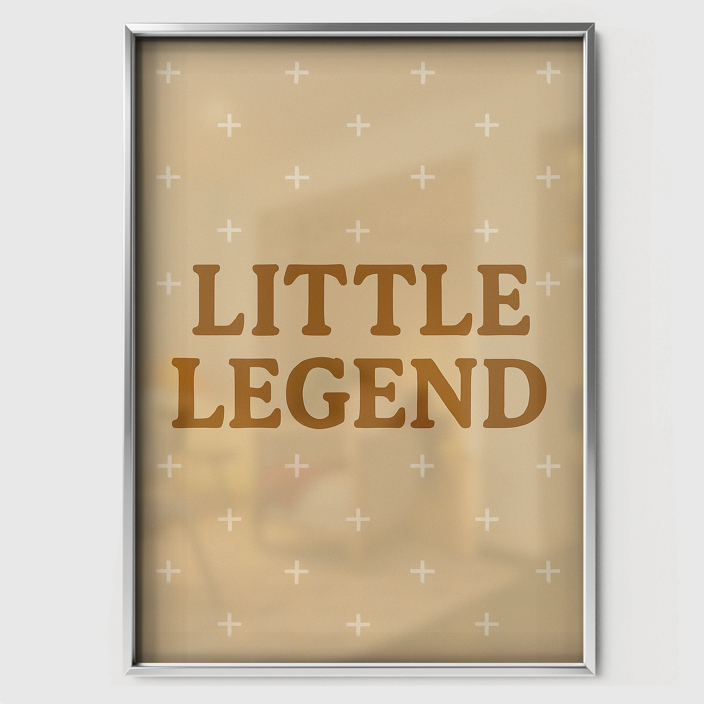 Little Legend Two Nursery Print - white framed nursery wall art print