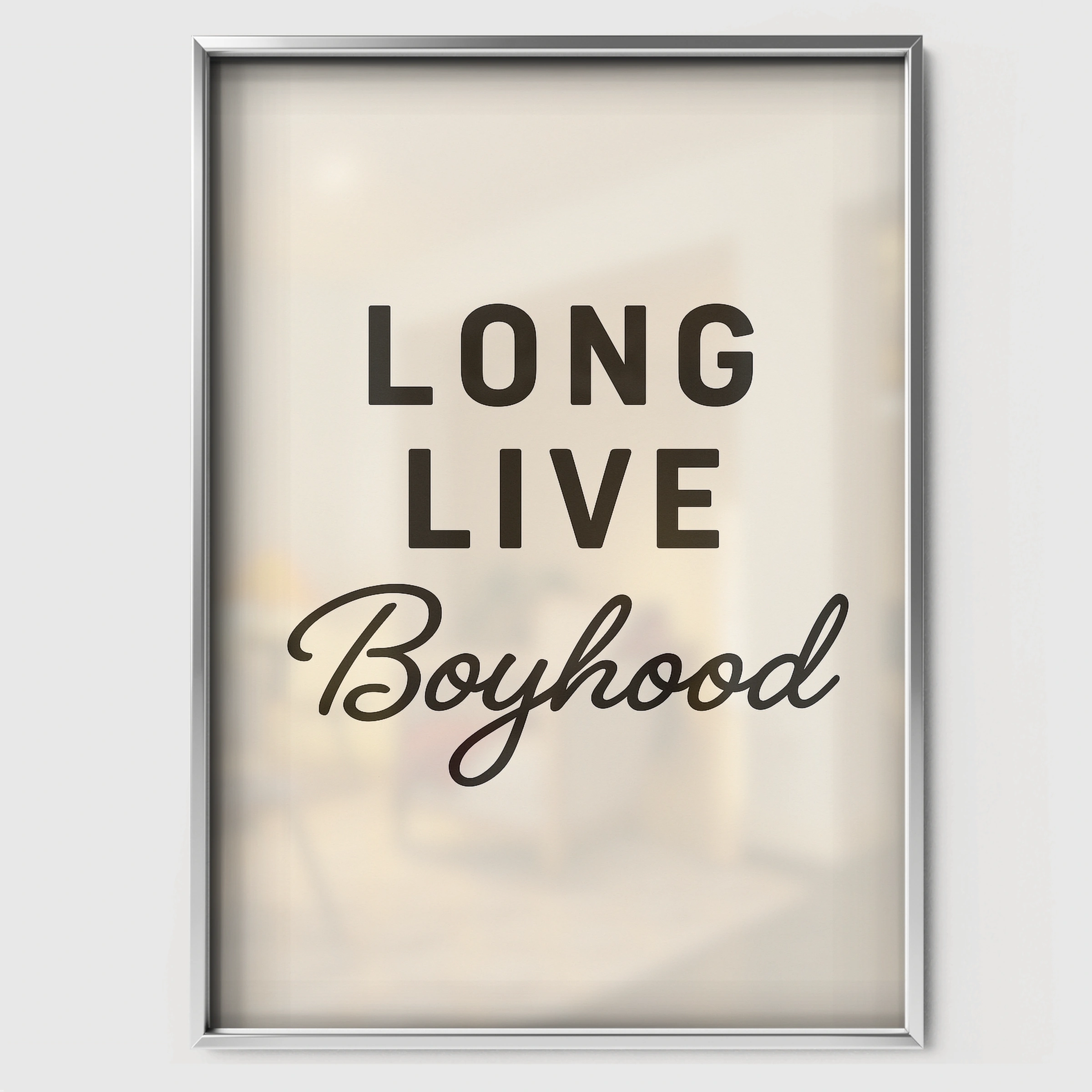 Long Live Boyhood Five Nursery Print - white framed nursery wall art print
