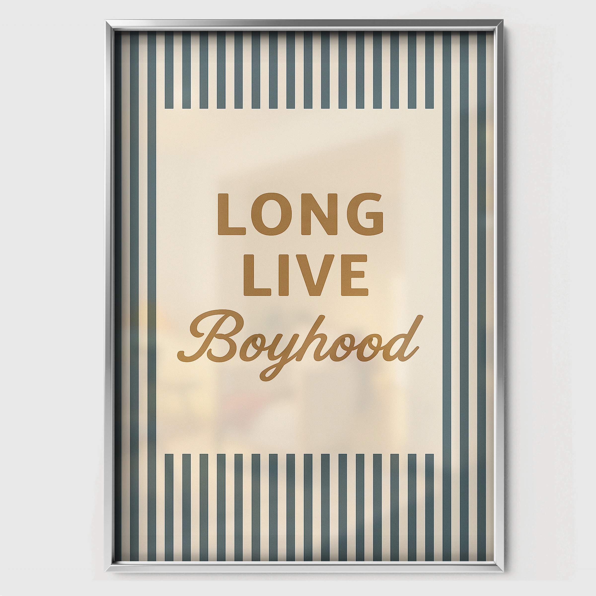 Long Live Boyhood Four Nursery Print - white framed nursery wall art print