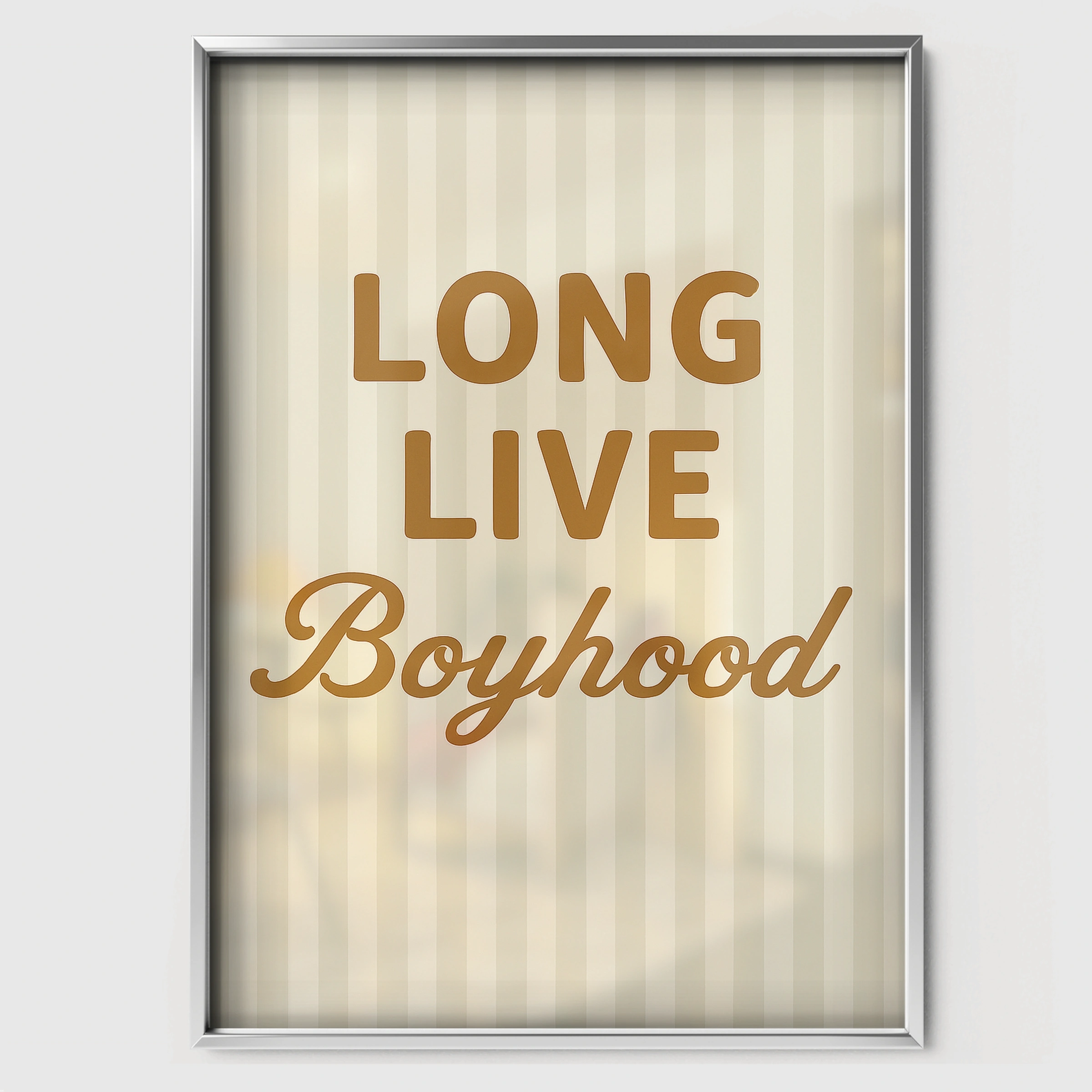 Long Live Boyhood Nursery Print - white framed nursery wall art print