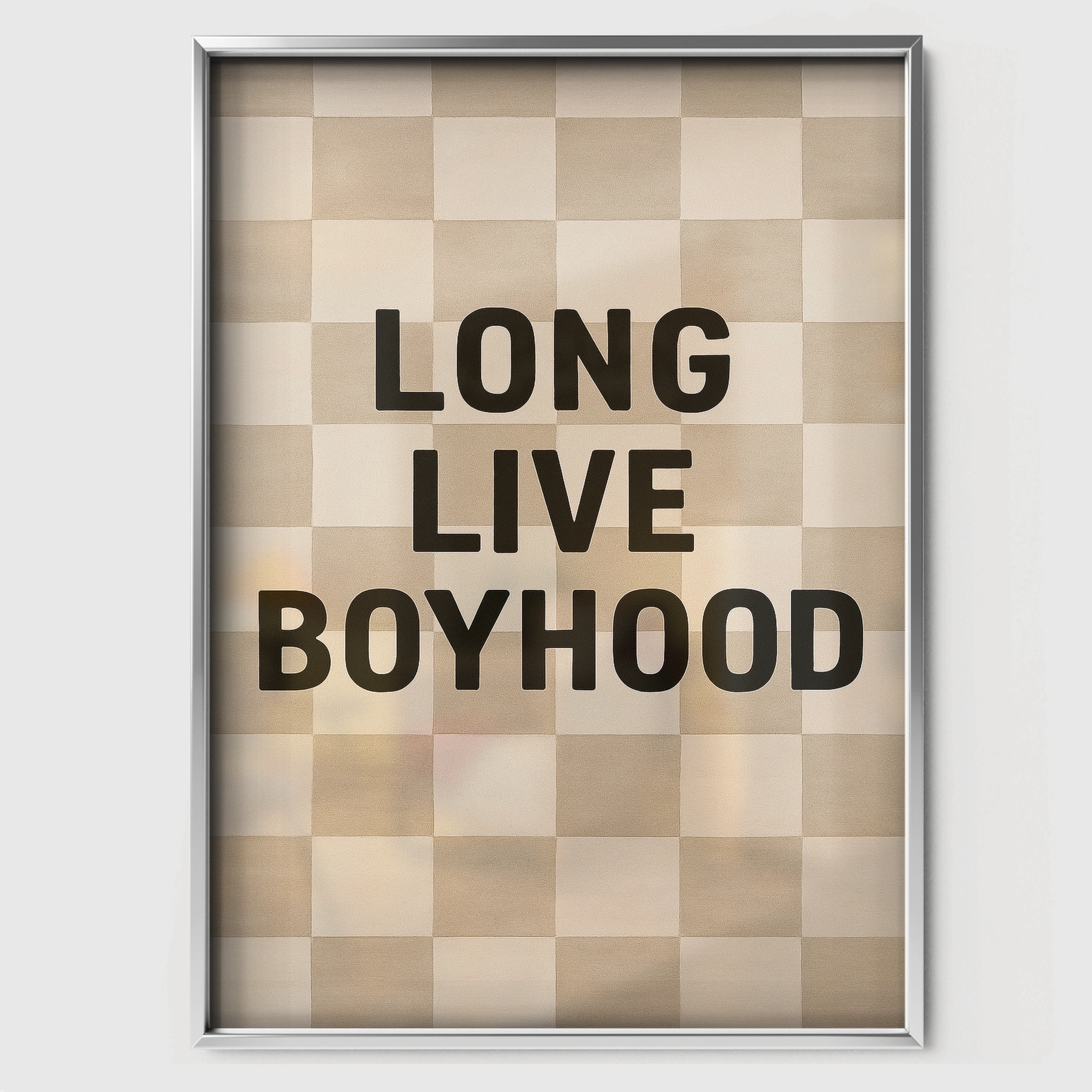 Long Live Boyhood Three Nursery Print - white framed nursery wall art print