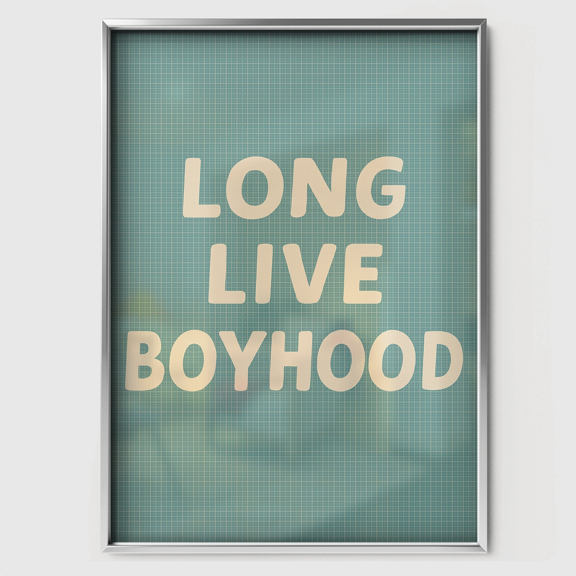 Long Live Boyhood Two Nursery Print - white framed nursery wall art print