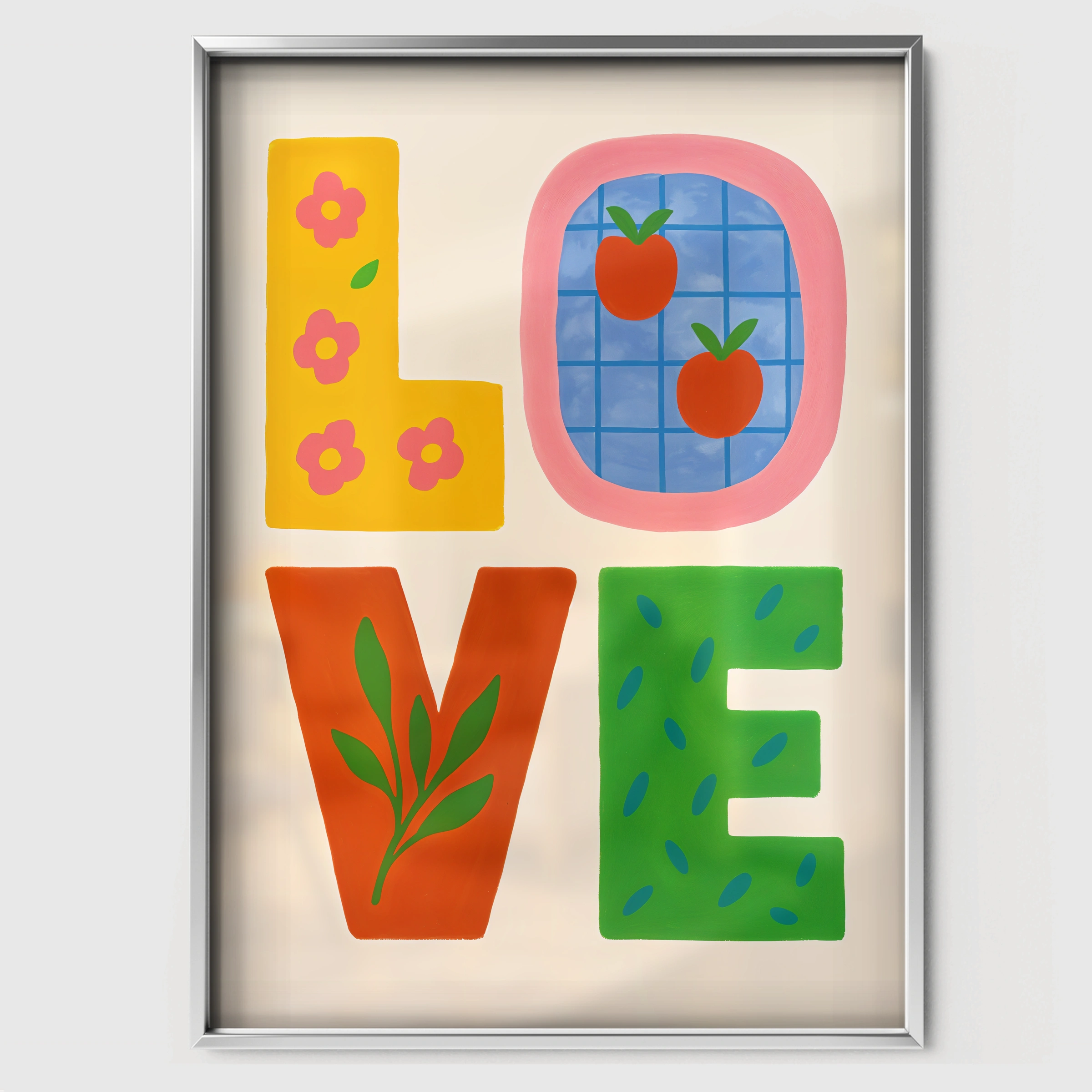 Love Nursery Print - white framed nursery wall art print