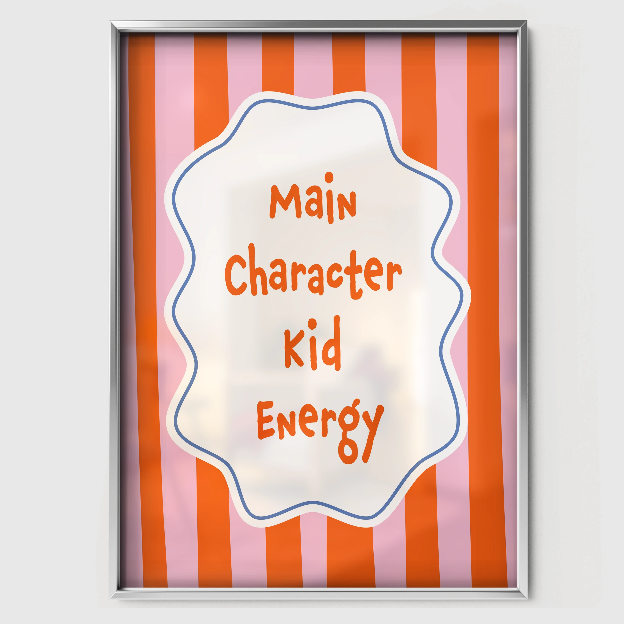 Main Character Kid Energy Nursery Print - white framed nursery wall art print