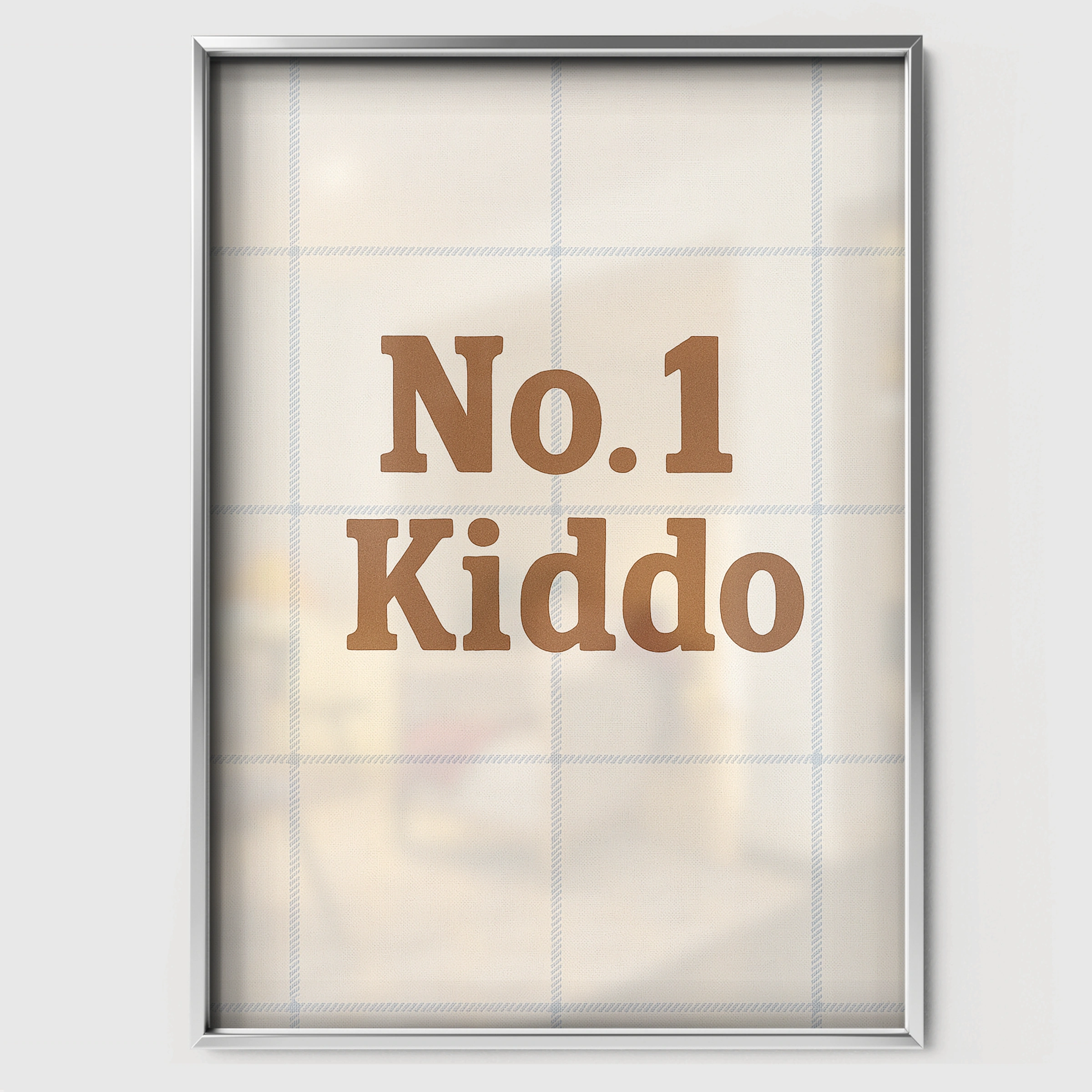 No.1 Kiddo Four Nursery Print - white framed nursery wall art print