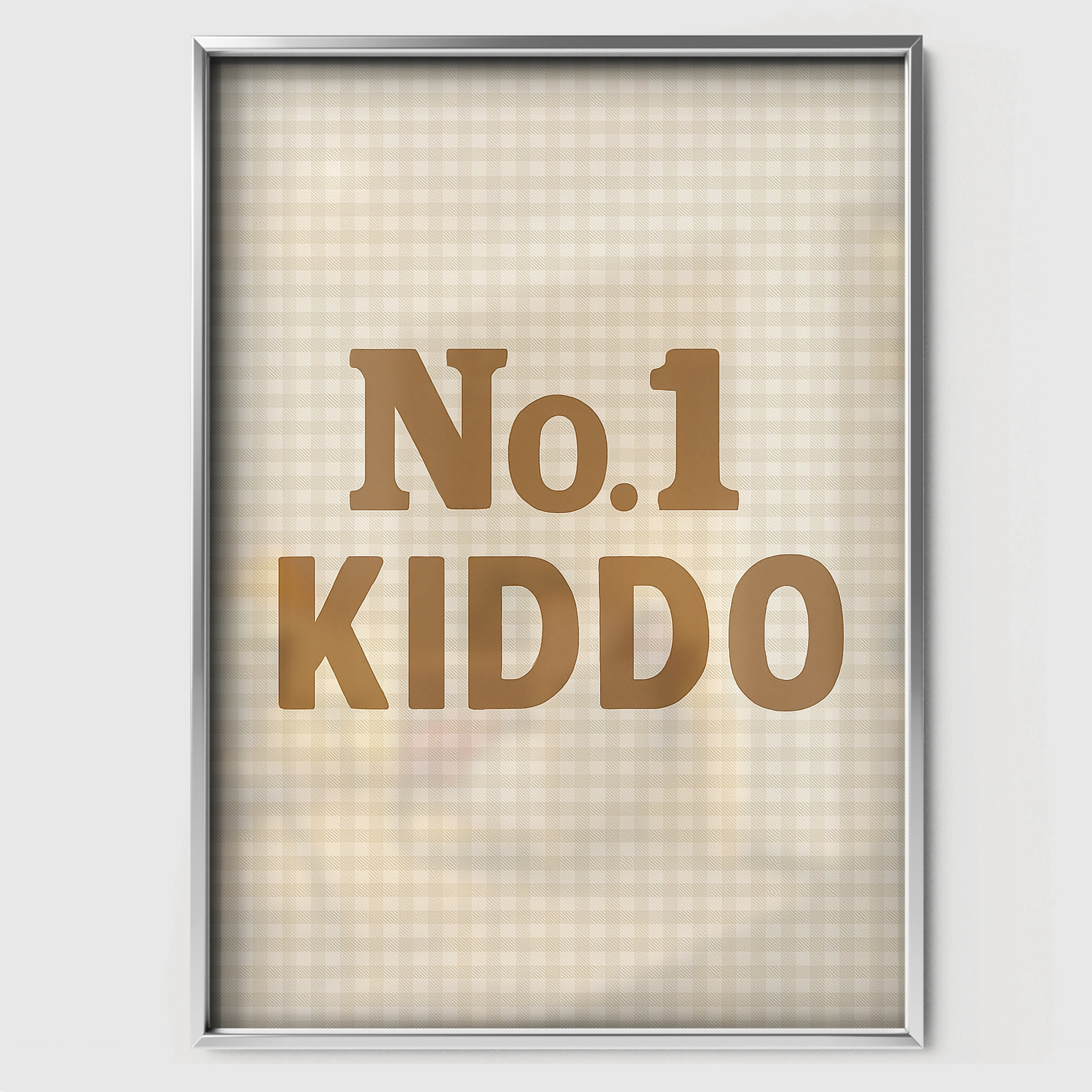 No.1 Kiddo Three Nursery Print - white framed nursery wall art print