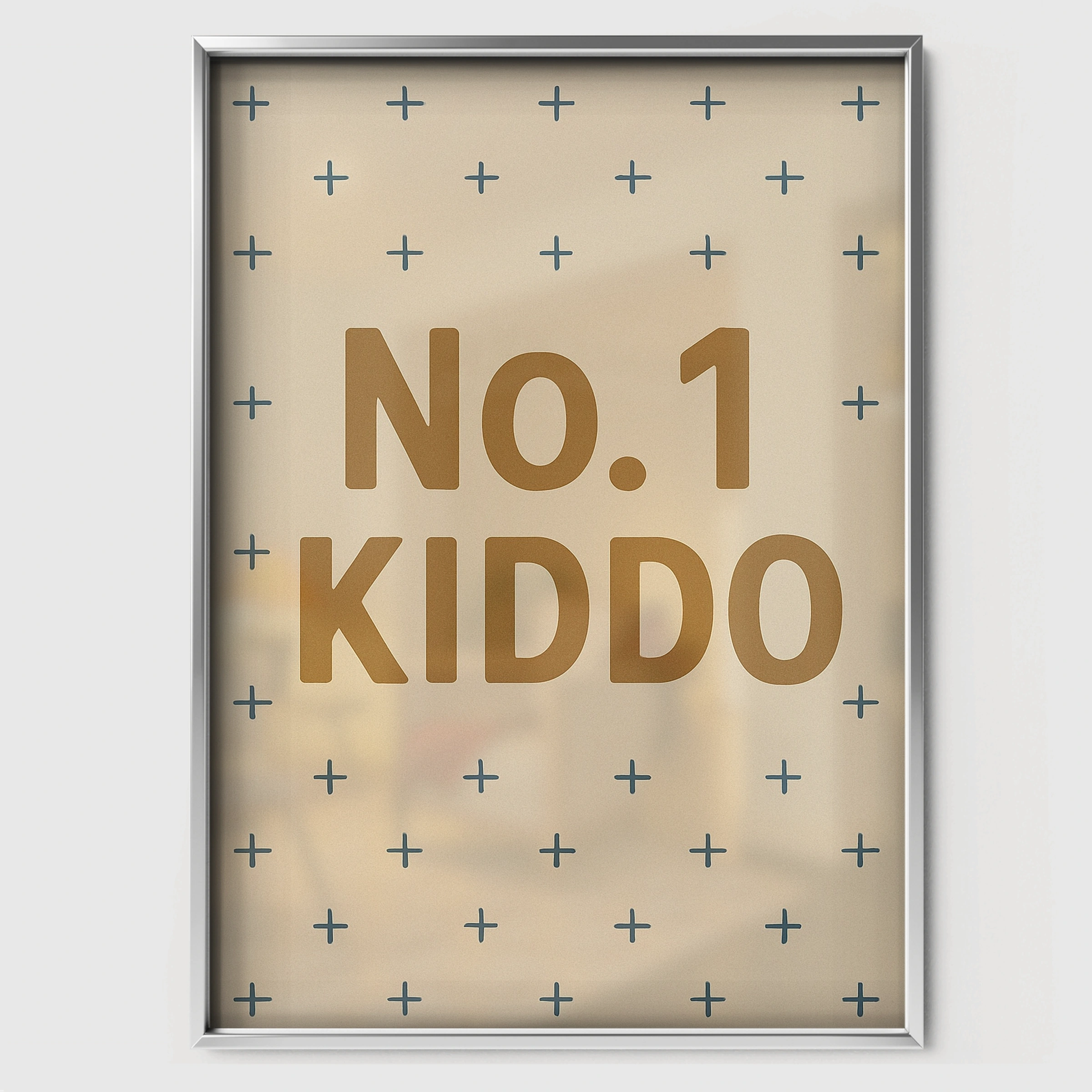 No.1 Kiddo Two Nursery Print - white framed nursery wall art print