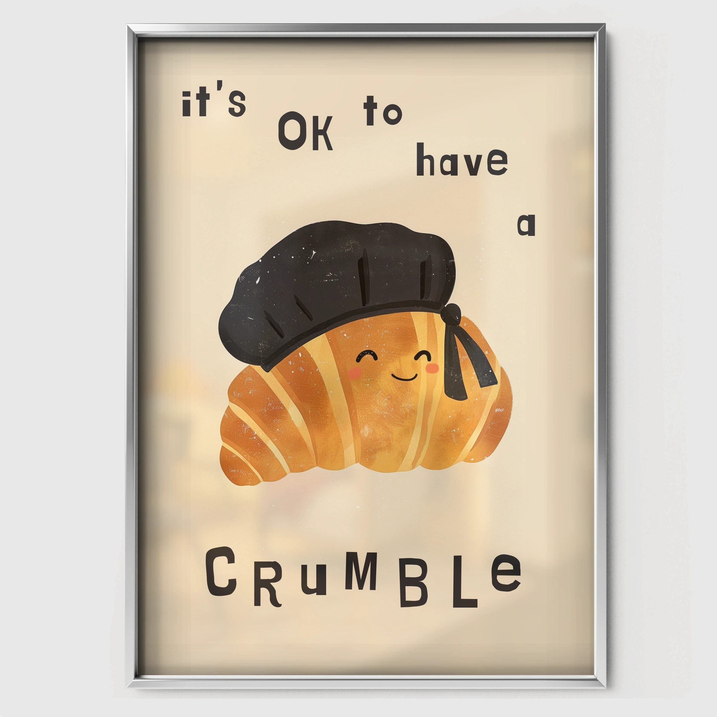 OK to Have a Crumble Nursery Print - white framed nursery wall art print