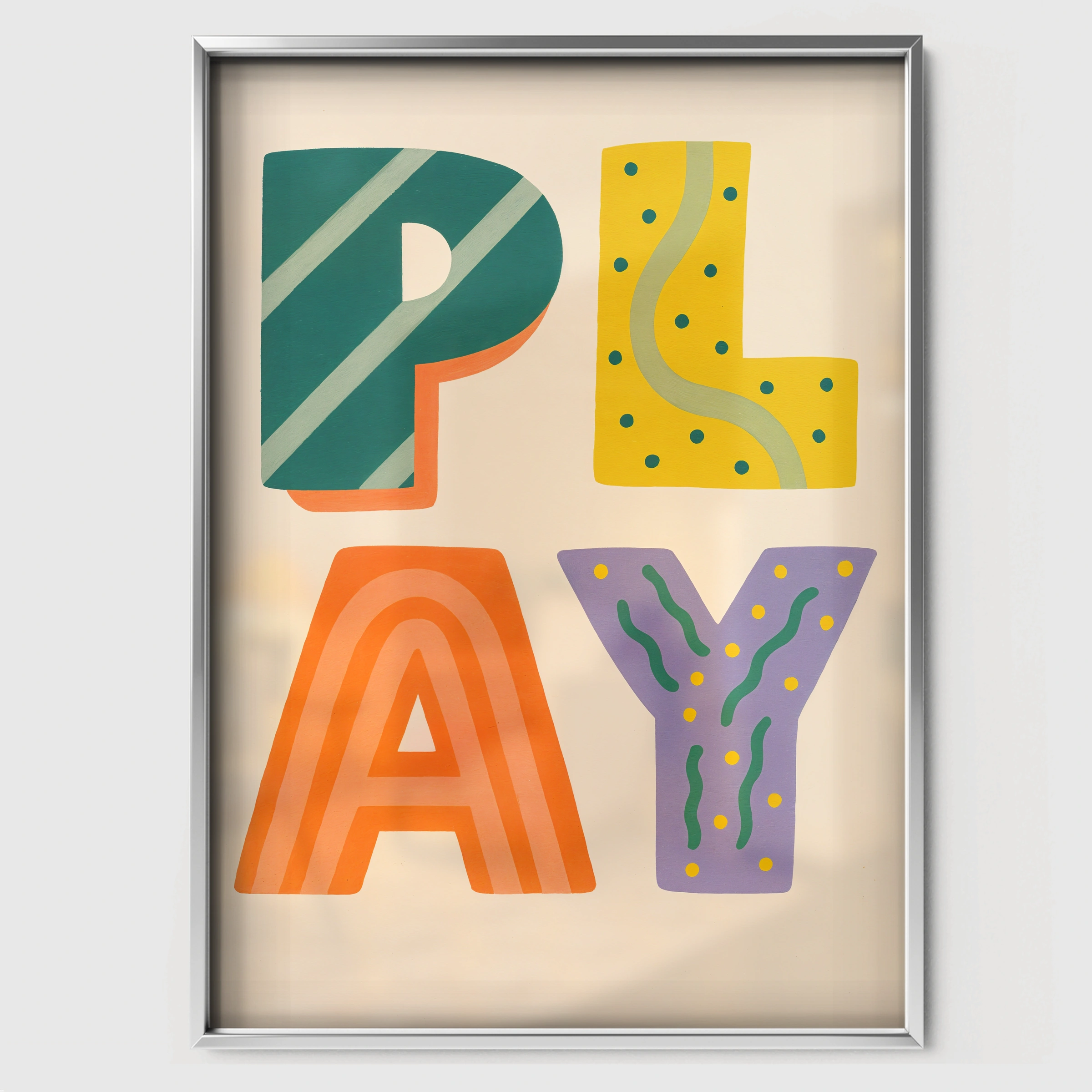 Play Nursery Print - white framed nursery wall art print