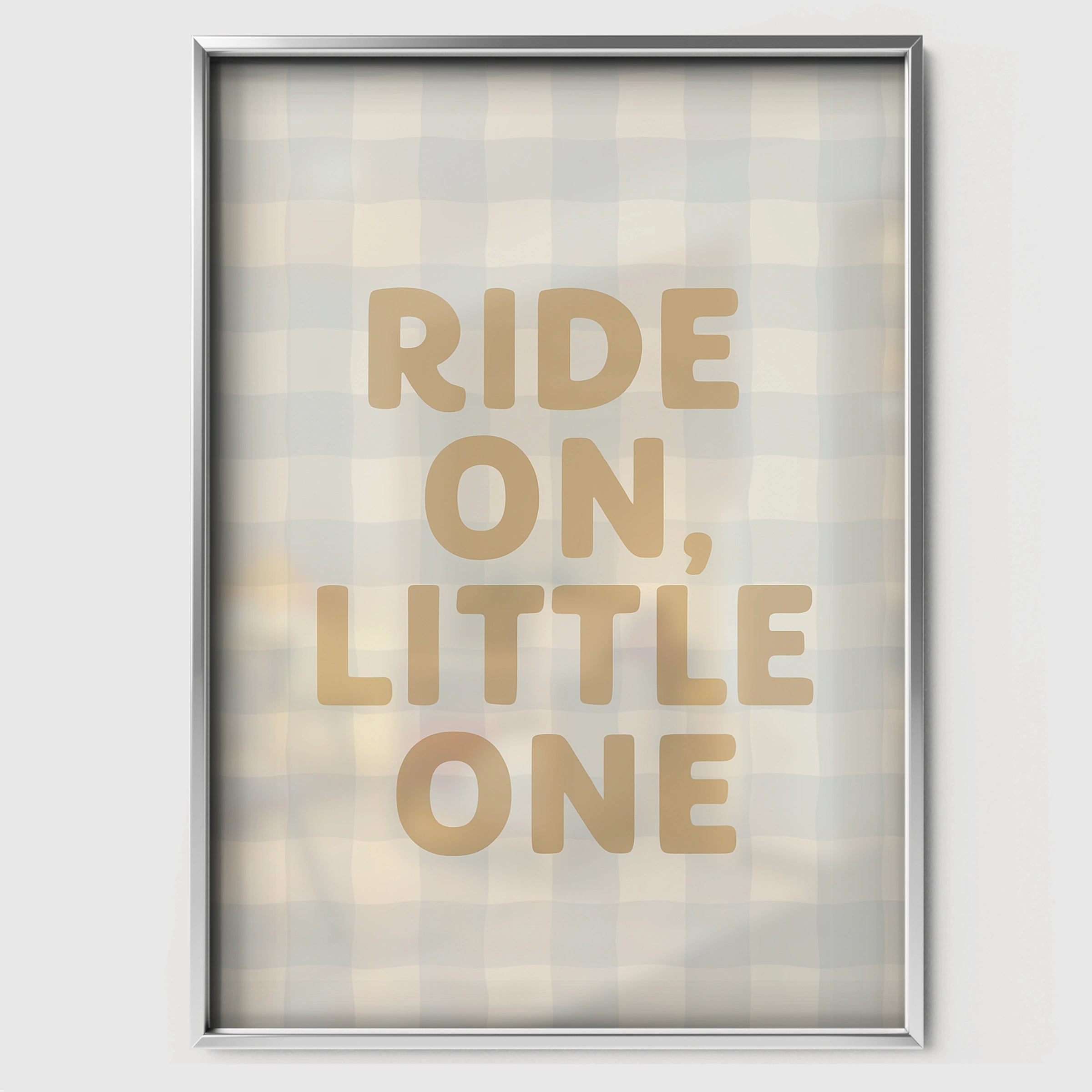 Ride On Little One Nursery Print - white framed nursery wall art print