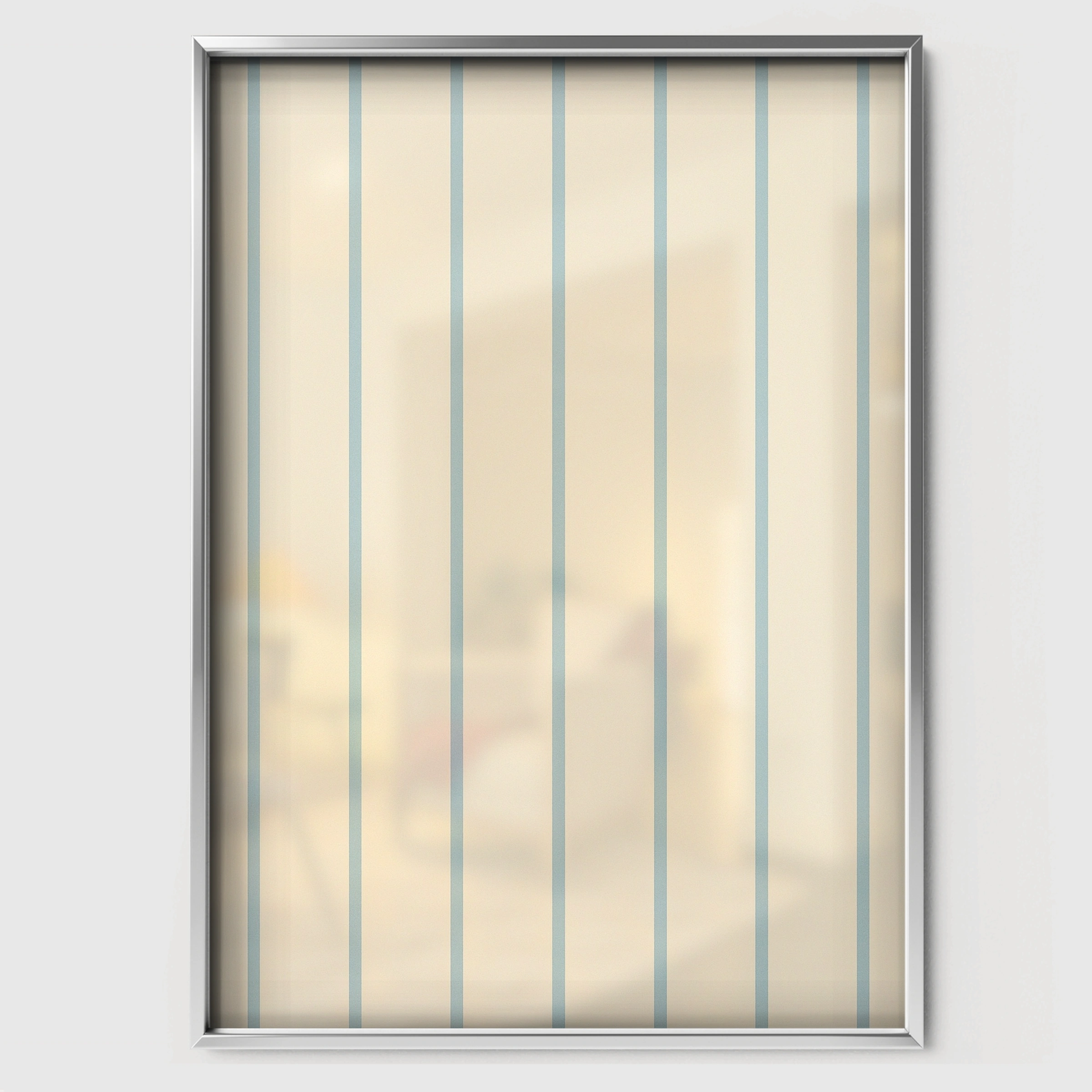 Sporty Stripes Nursery Print - white framed nursery wall art print