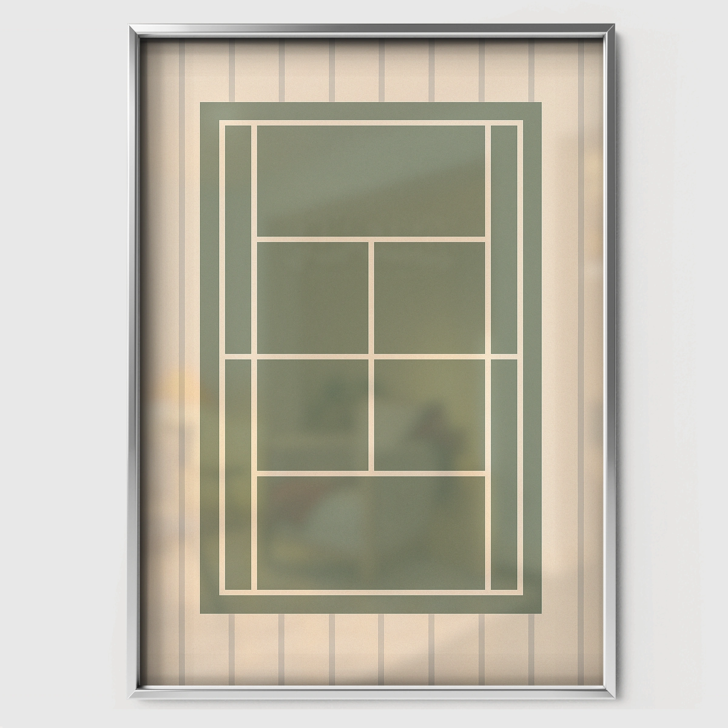 Tennis Court Two Nursery Print - white framed nursery wall art print