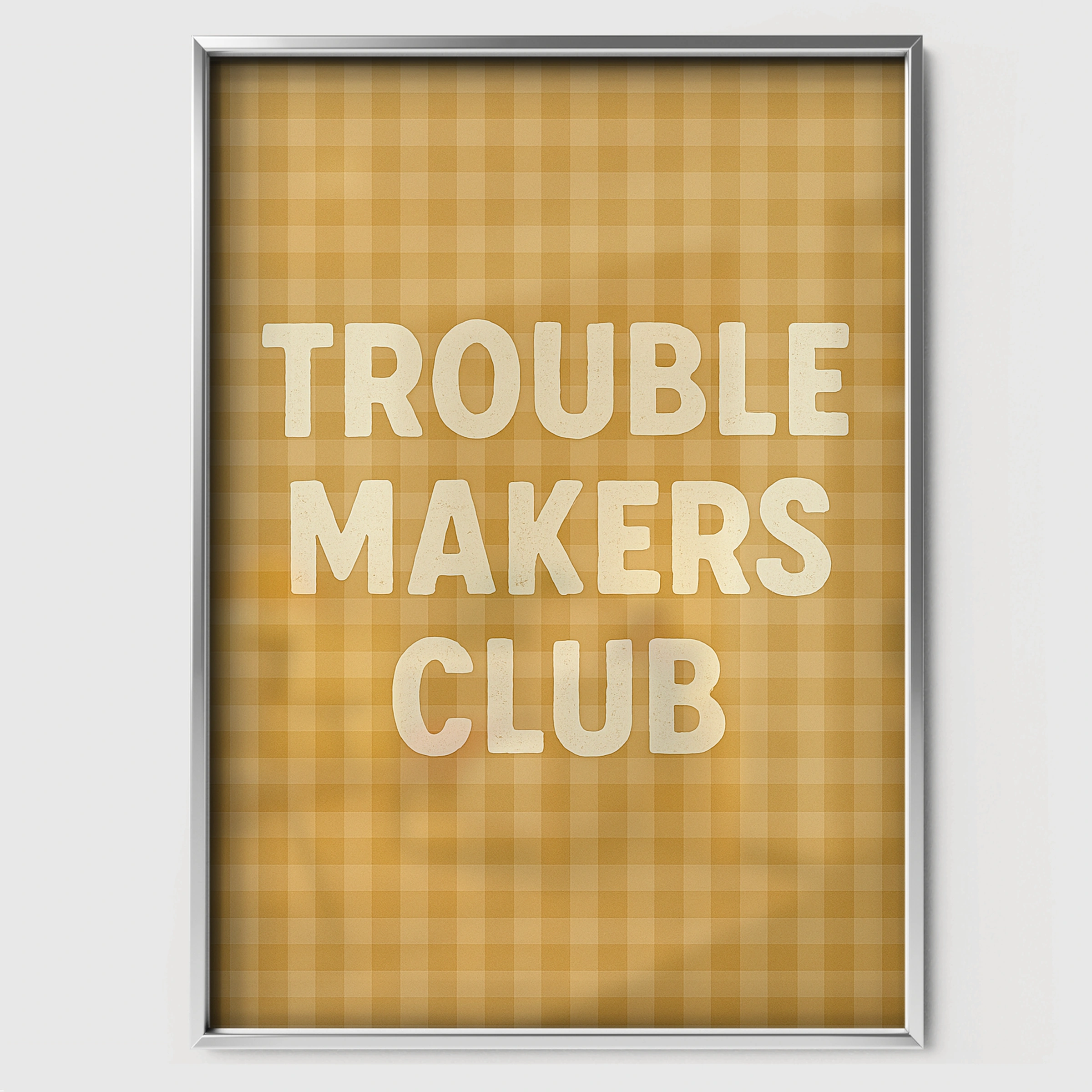 Trouble Makers Club Two Nursery Print - white framed nursery wall art print