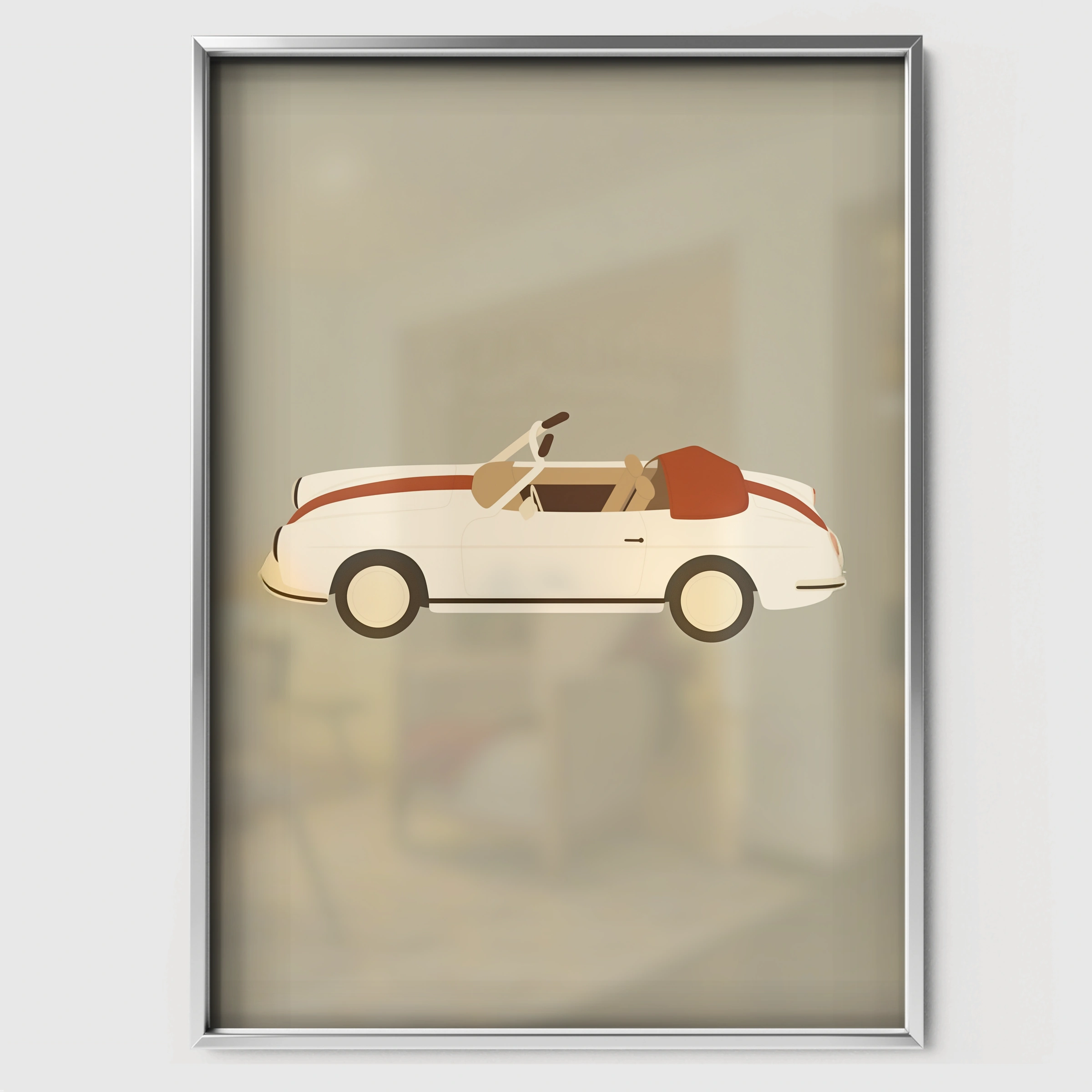 White Convertible Nursery Print - white framed nursery wall art print