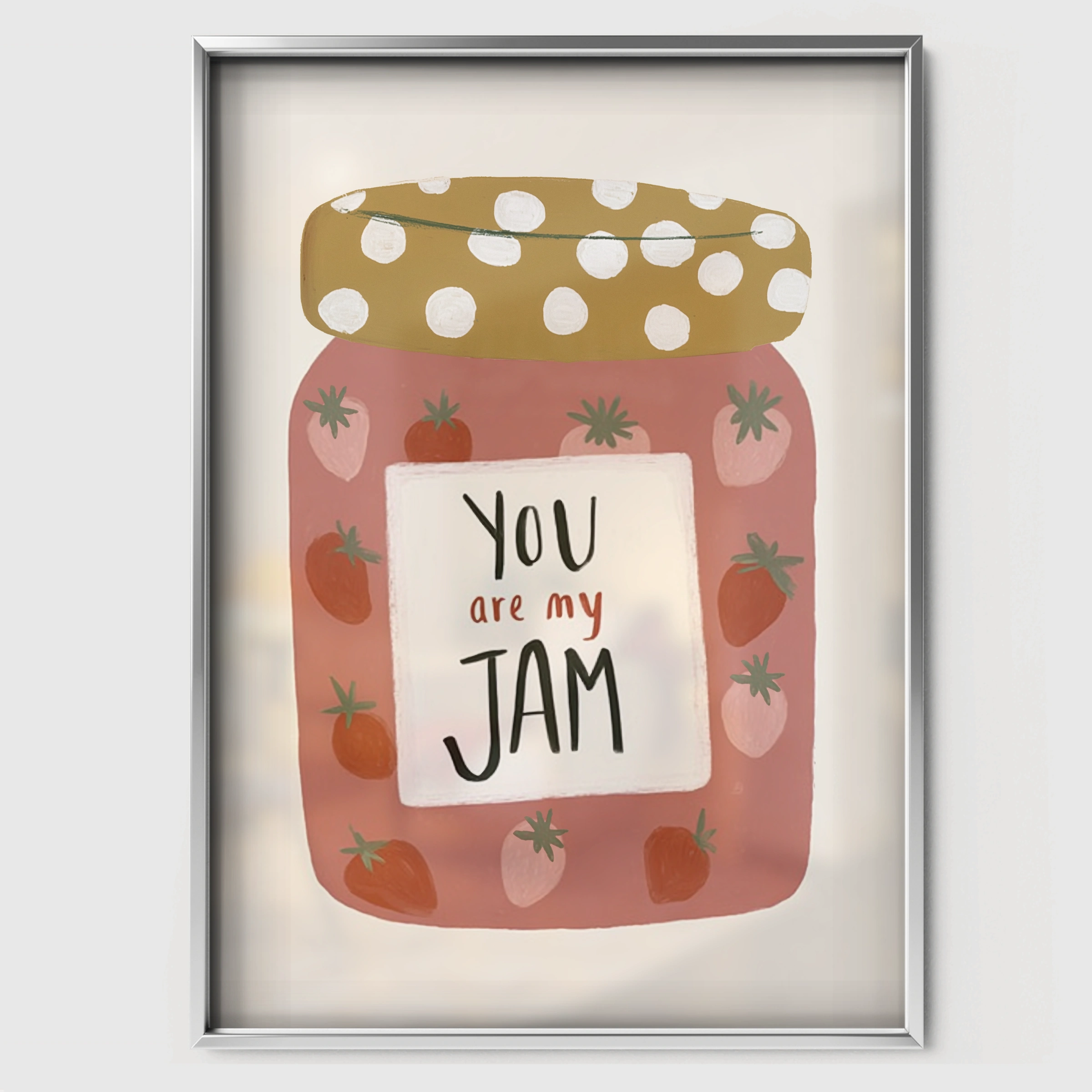 You Are My Jam Nursery Print - white framed nursery wall art print