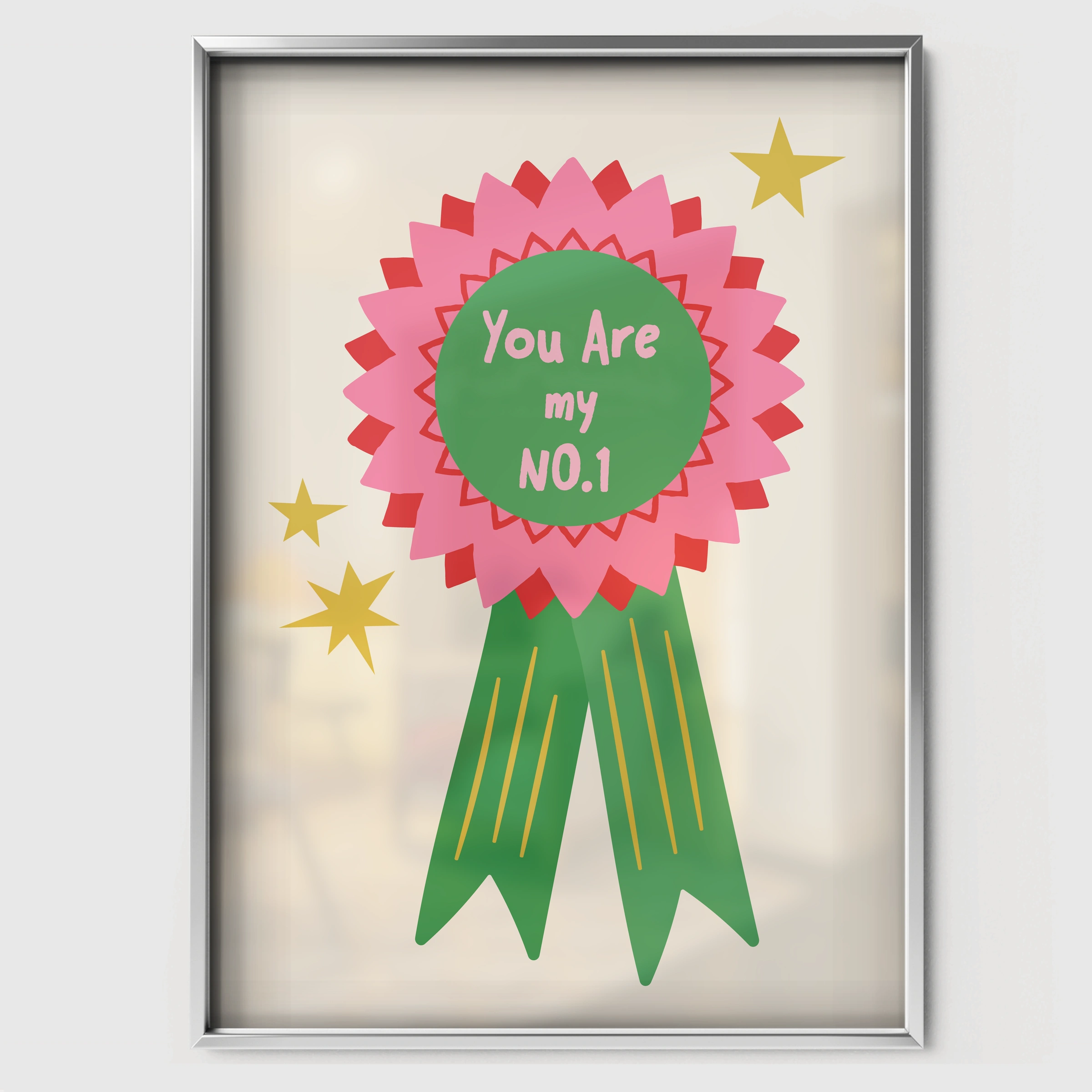 You Are My Number One Nursery Print - white framed nursery wall art print