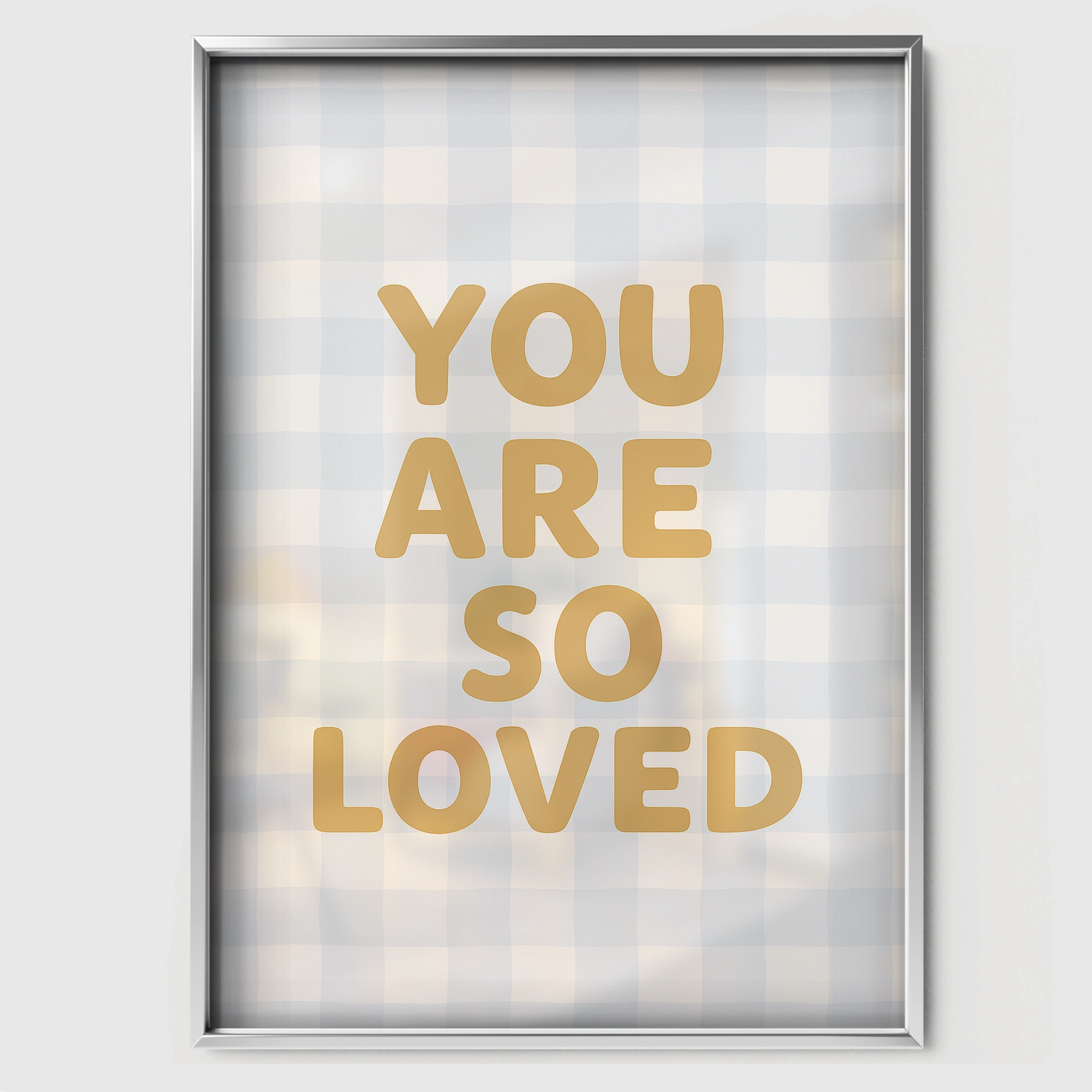 You Are So Loved Four Nursery Print - white framed nursery wall art print