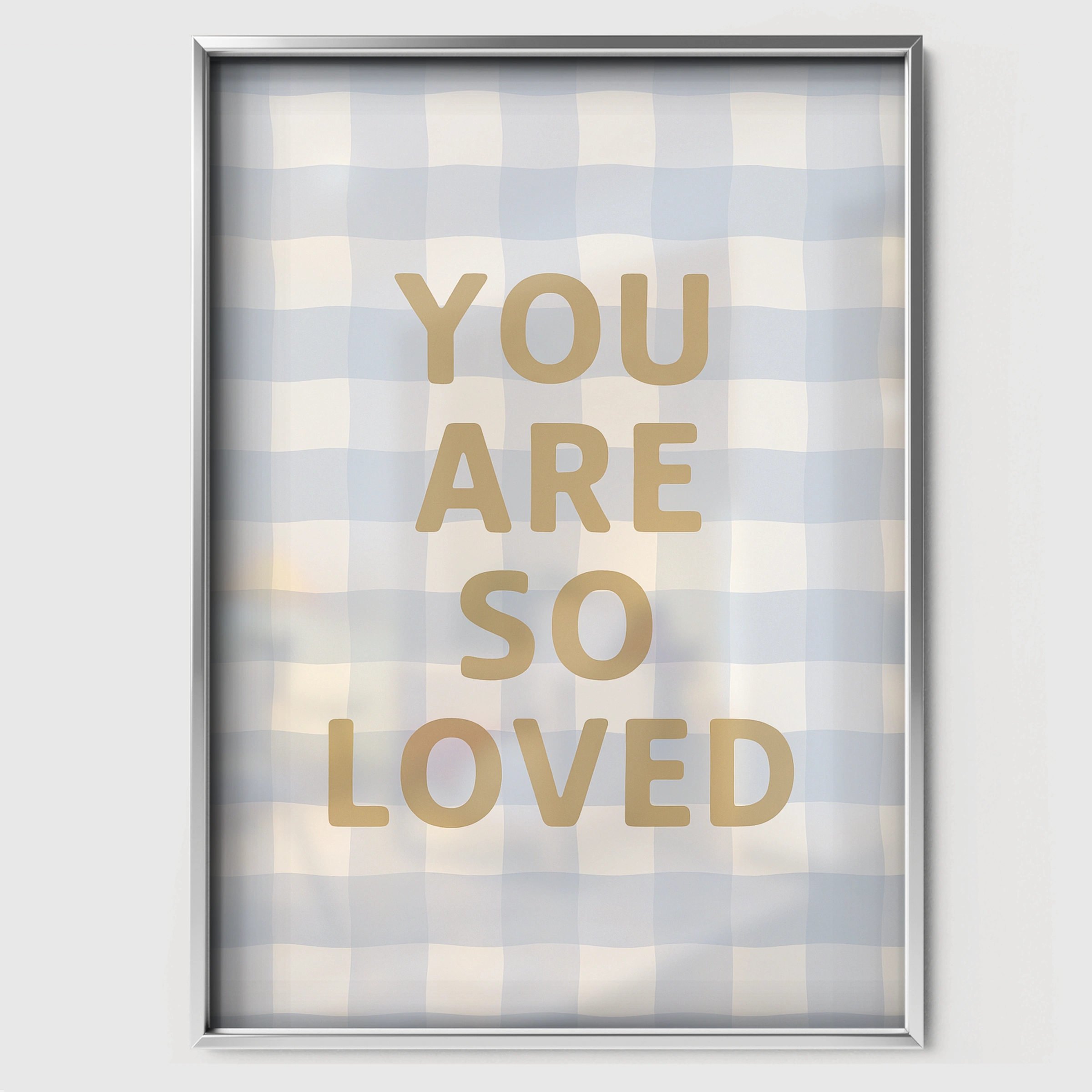You Are So Loved Three Nursery Print - white framed nursery wall art print