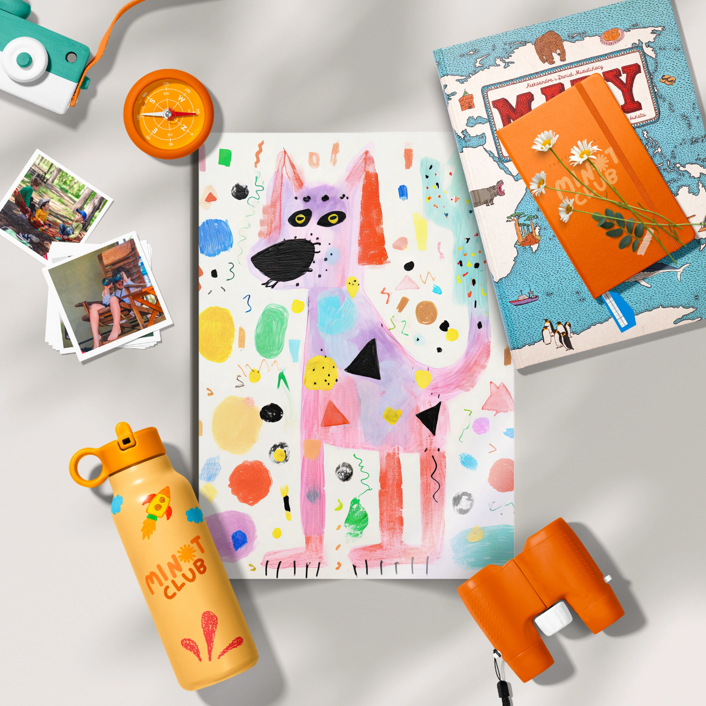 Abstract Dog Nursery Print