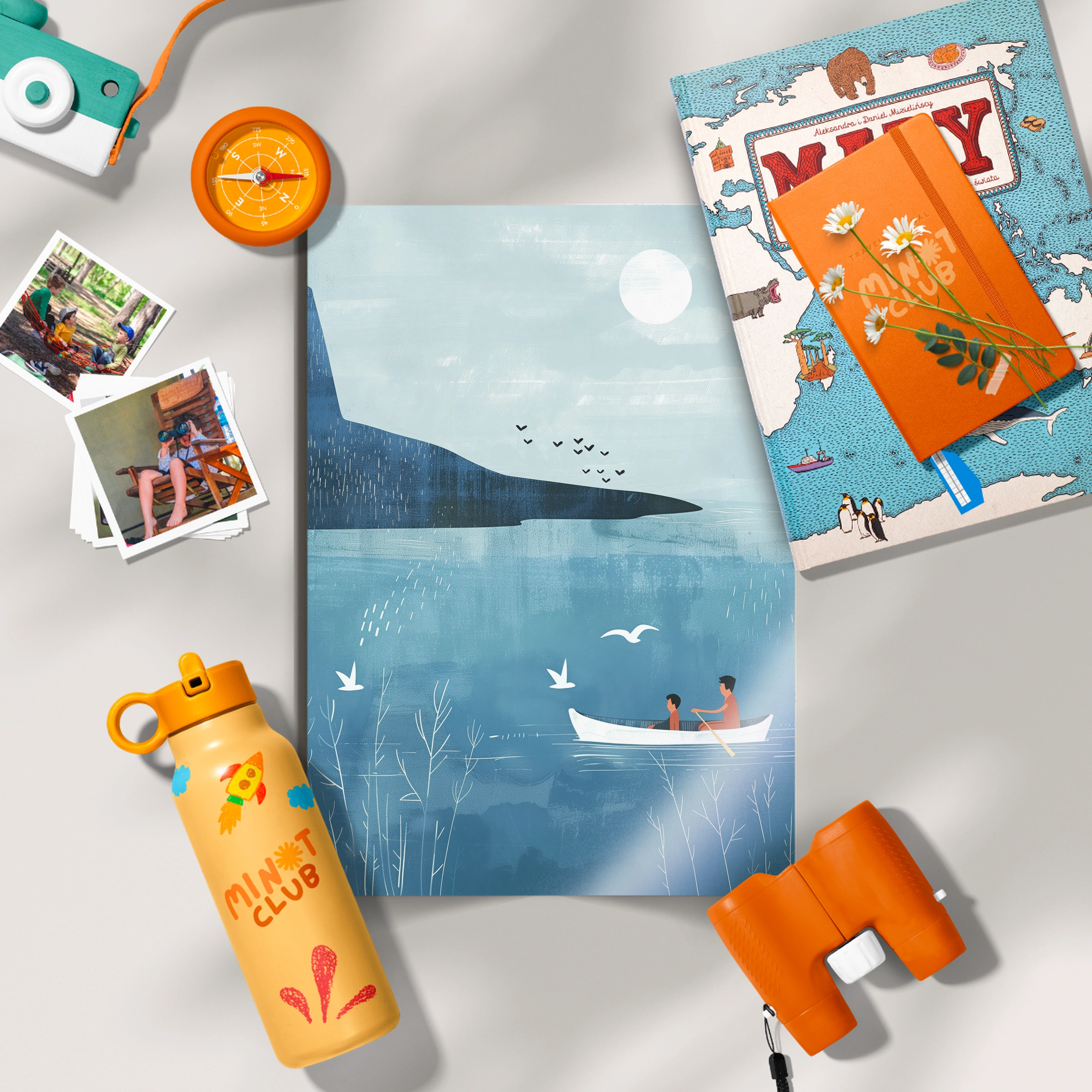 Airplane Over the Sea Nursery Print