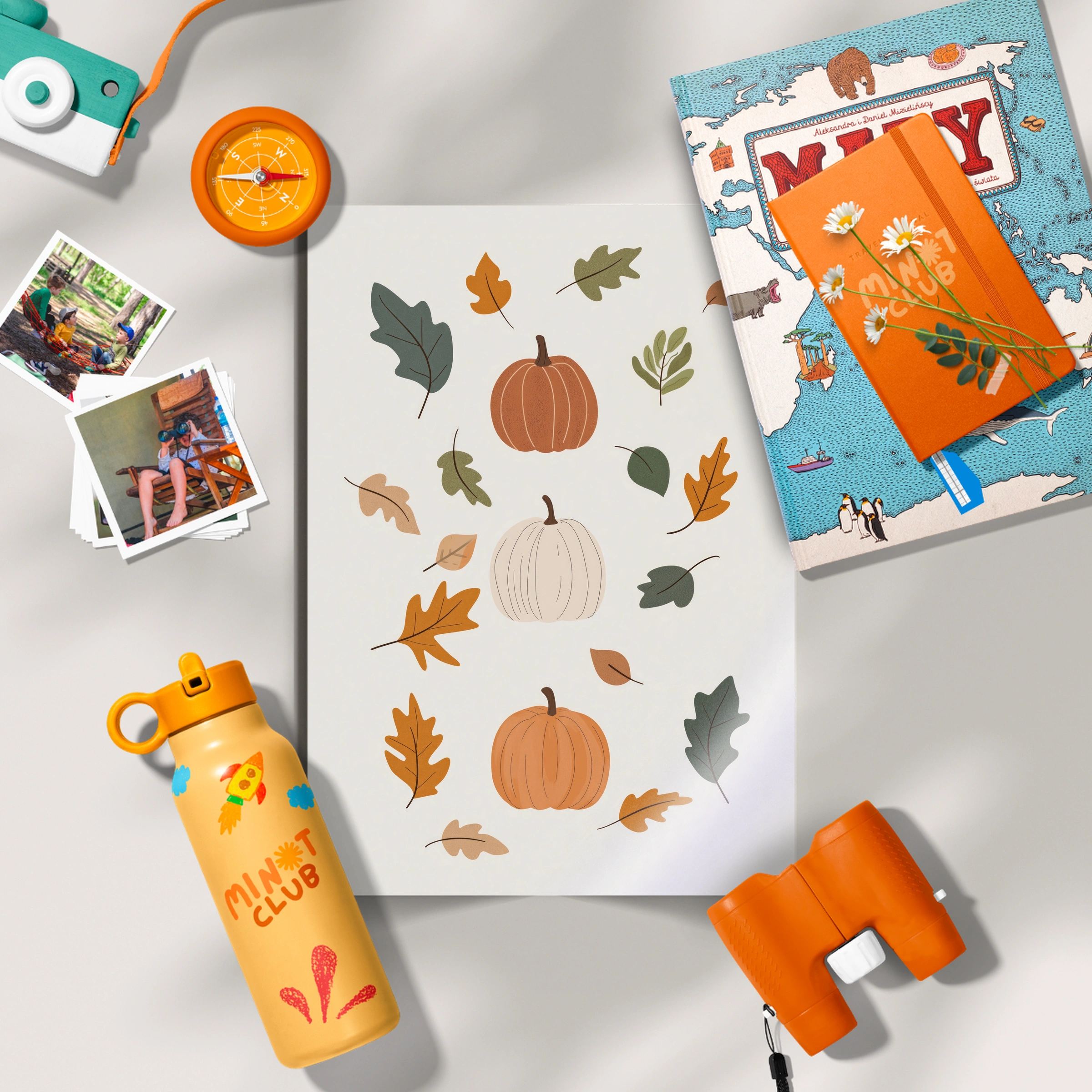Autumn Pumpkins Nursery Print