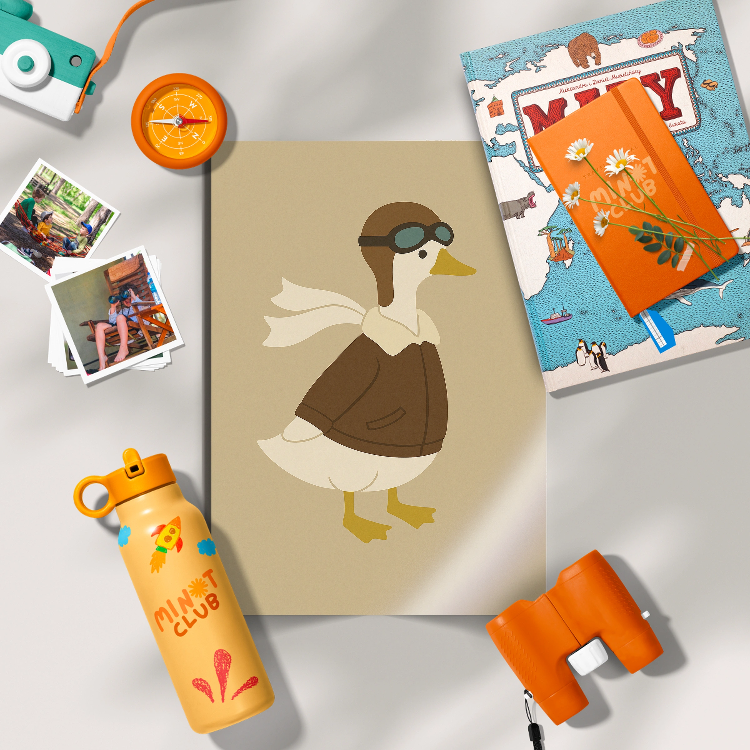 Aviator Goose Nursery Print