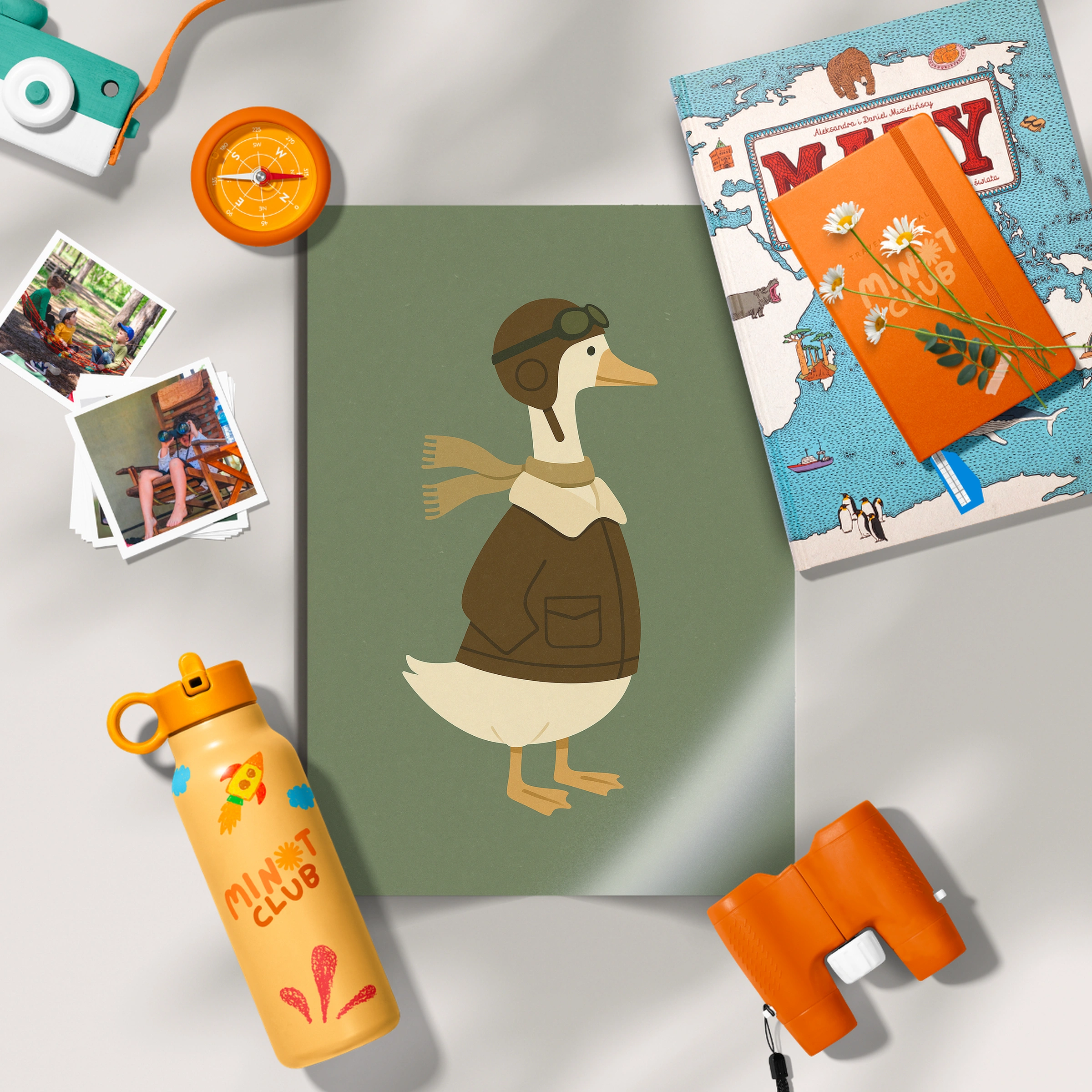 Aviator Goose Two Nursery Print