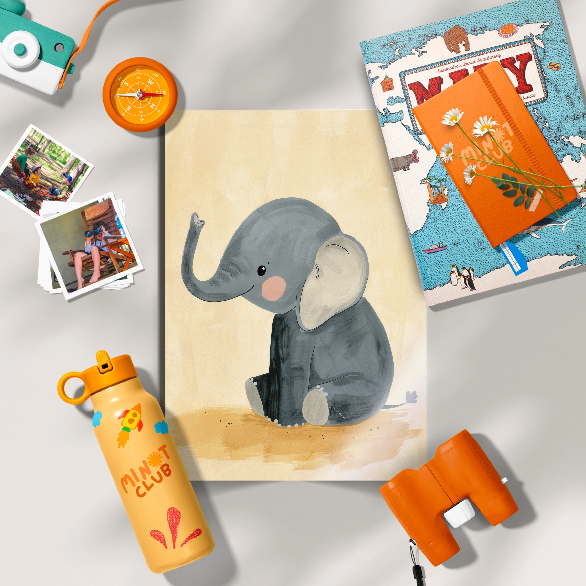 Baby Elephant Nursery Print