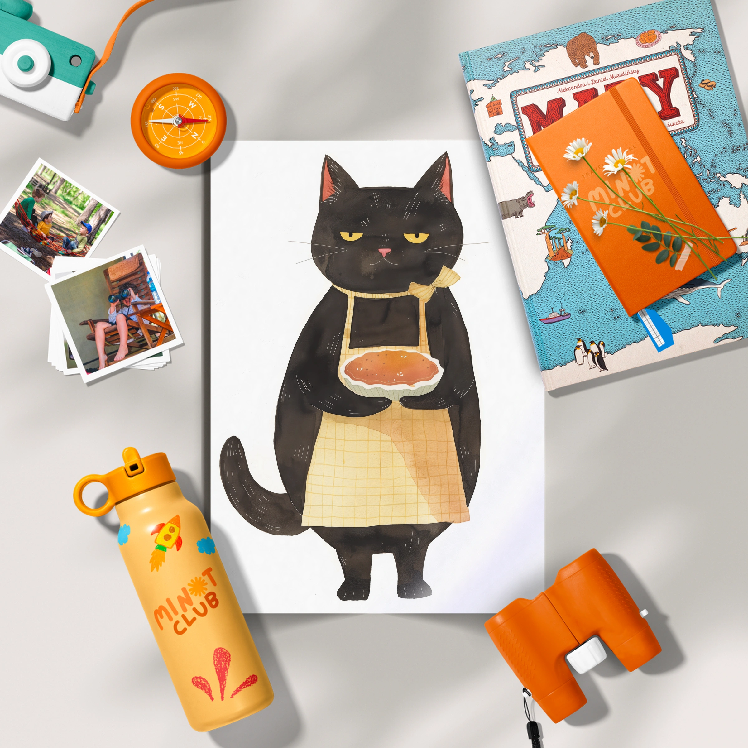 Baking Cat Nursery Print