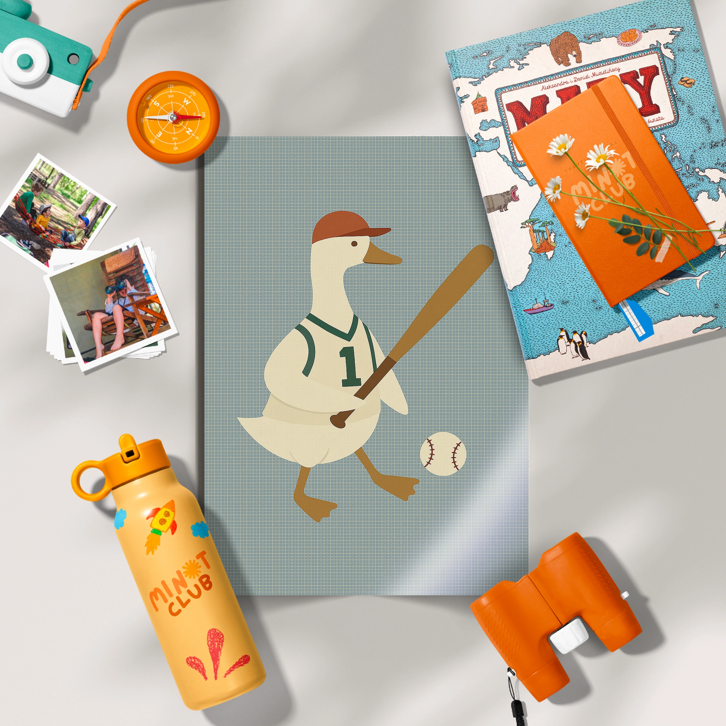 Baseball Goose Batter Nursery Print
