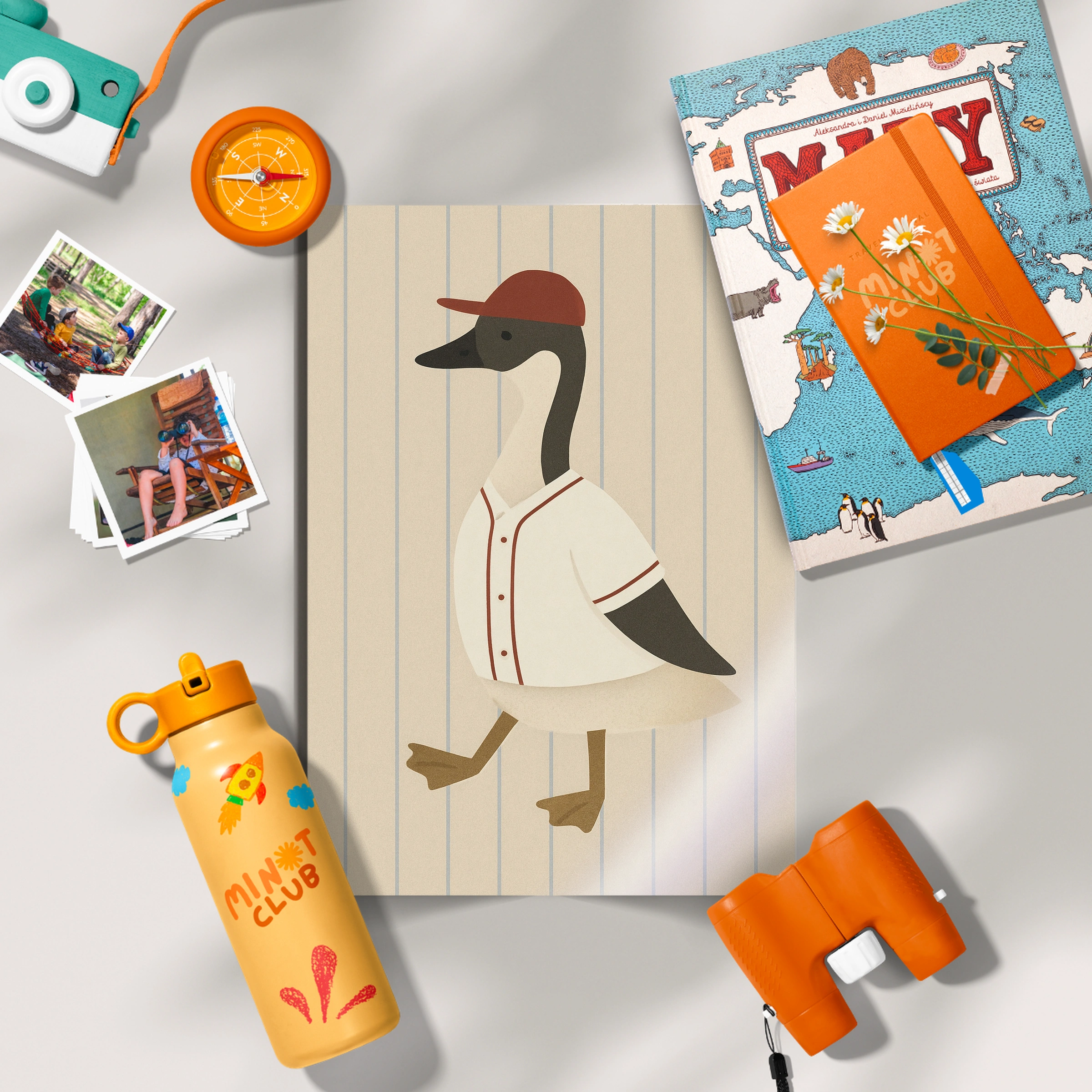 Baseball Goose Two Nursery Print
