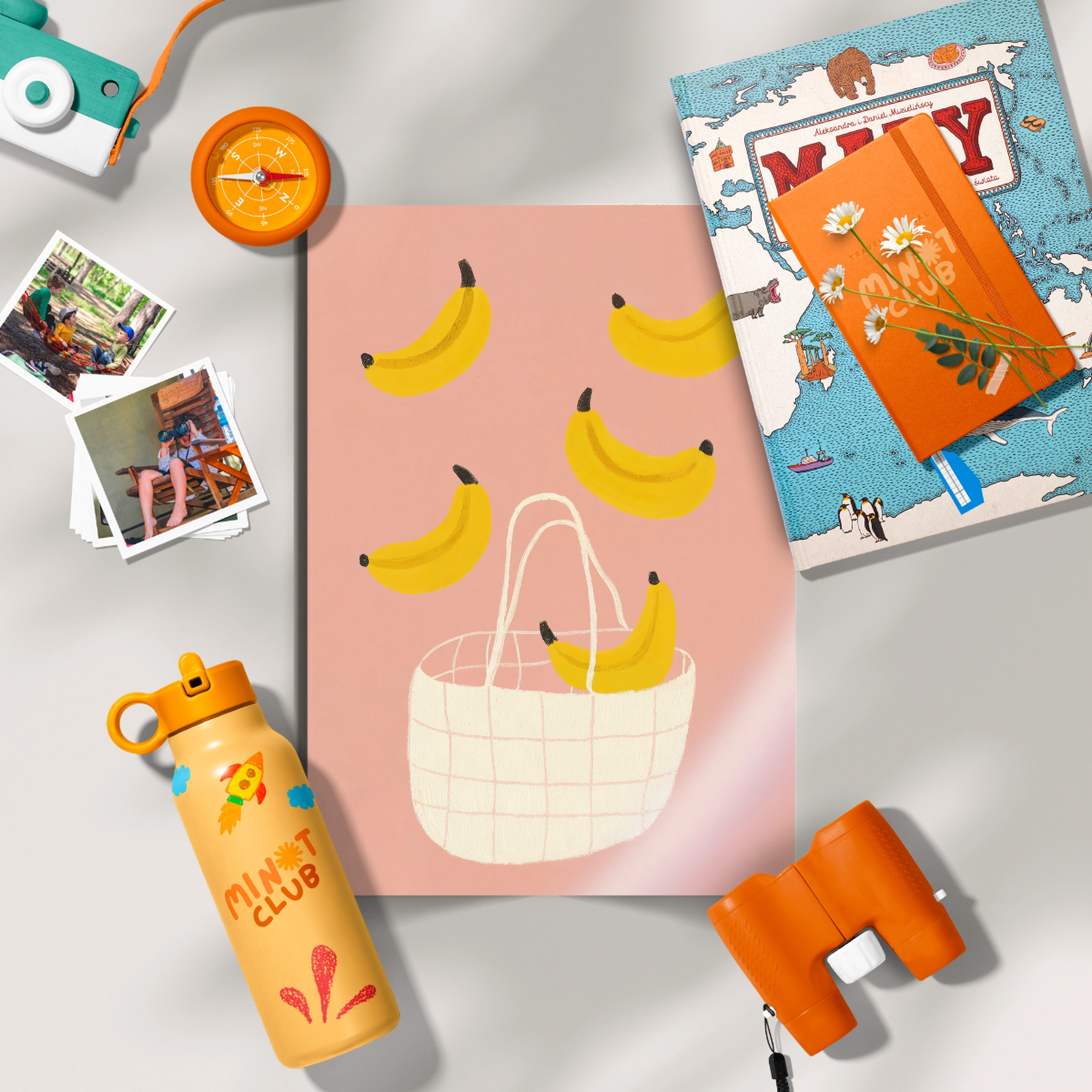 Basket of Bananas Nursery Print