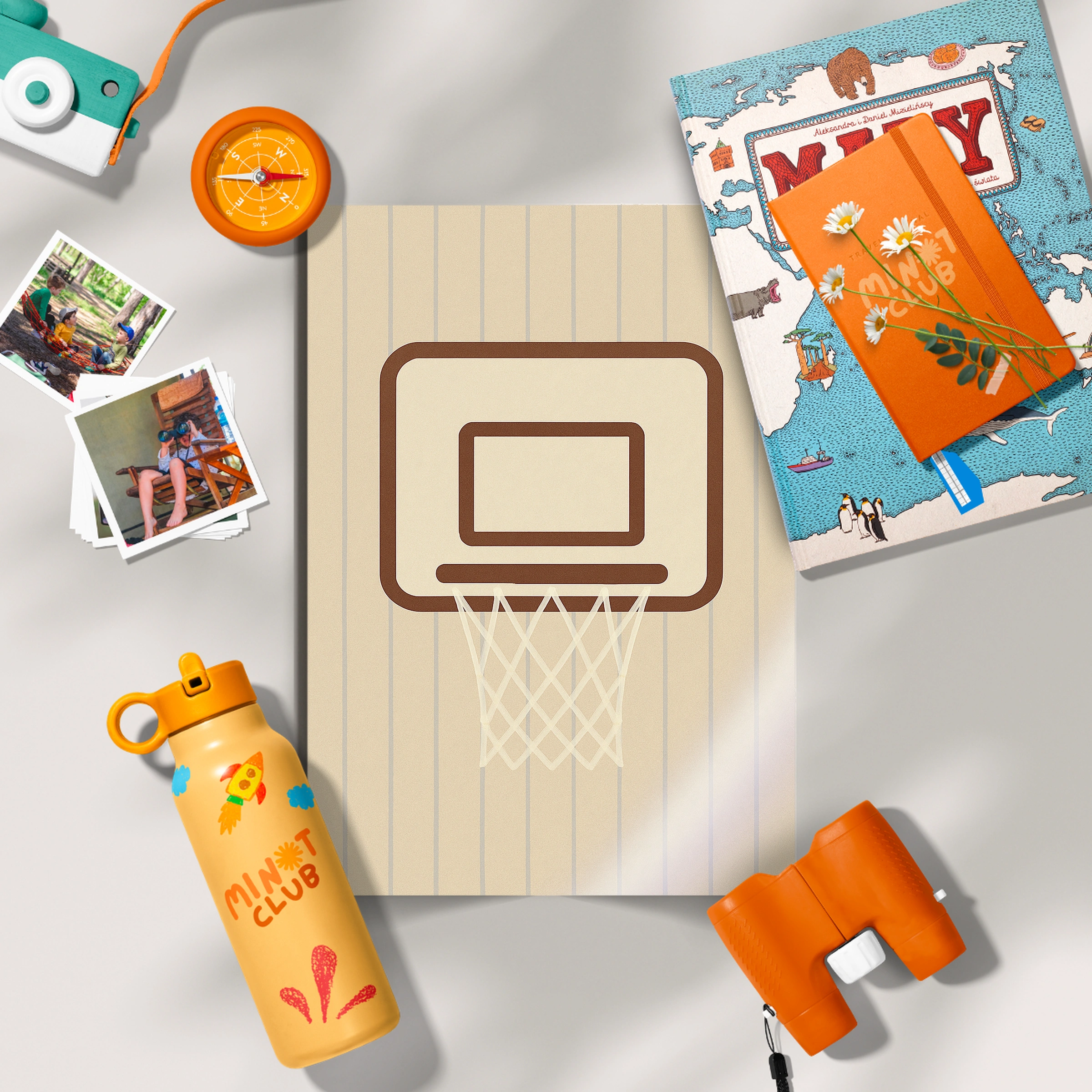 Basketball Hoop Nursery Print - flat lay nursery decor print