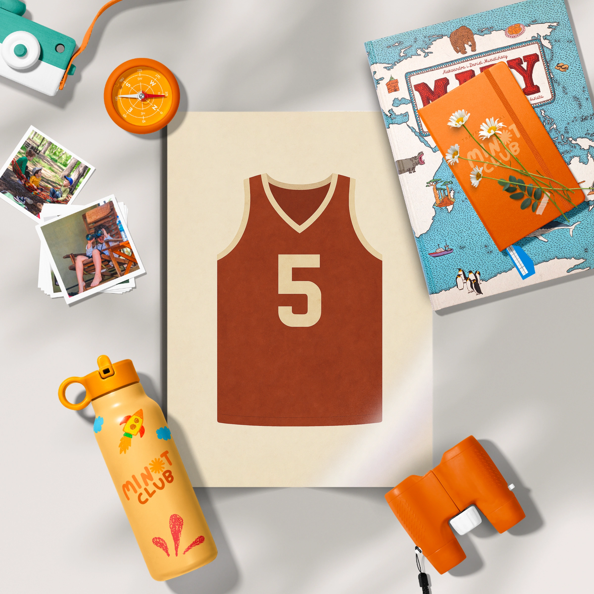Basketball Jersey Nursery Print - flat lay nursery decor print