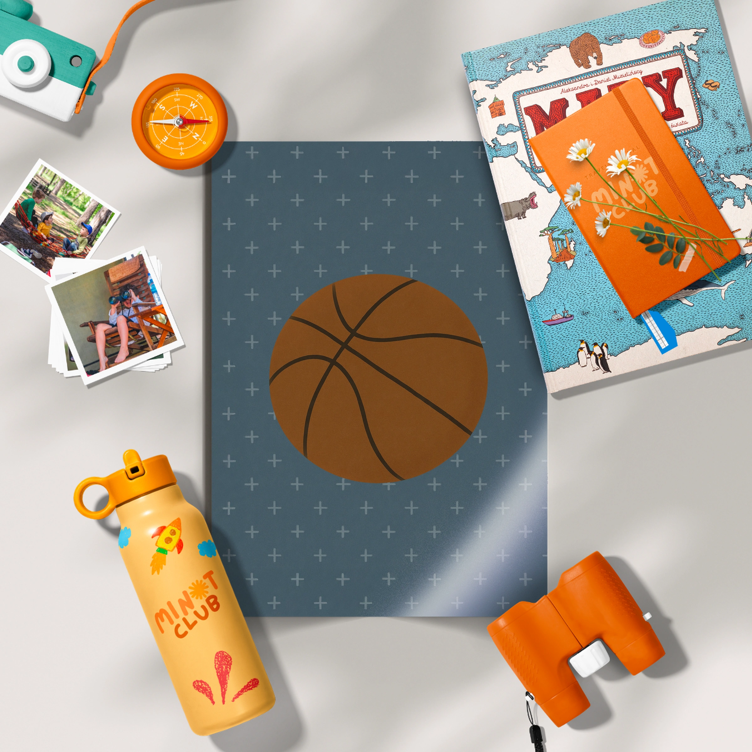 Basketball Nursery Print - flat lay nursery decor print