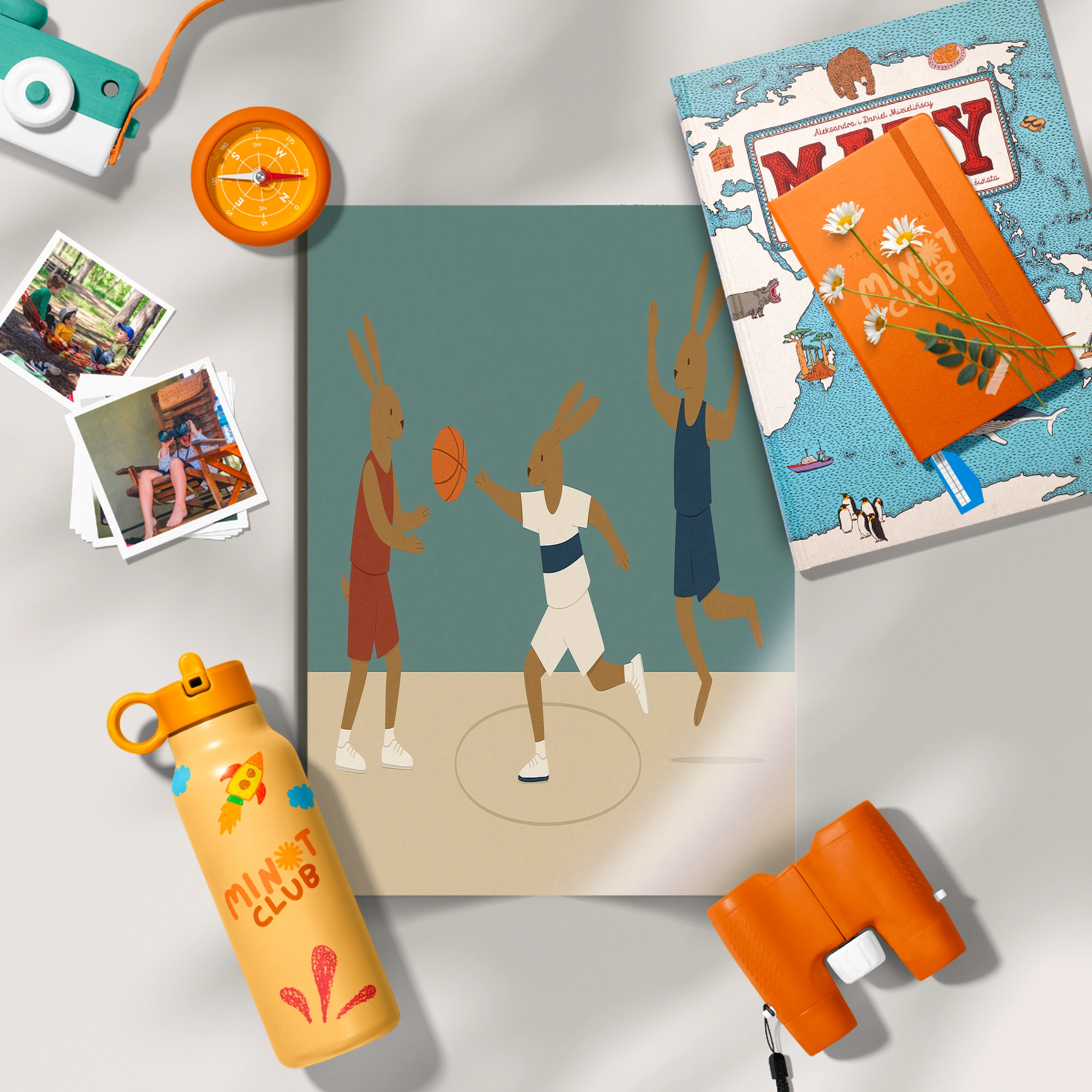 Basketball Players Nursery Print
