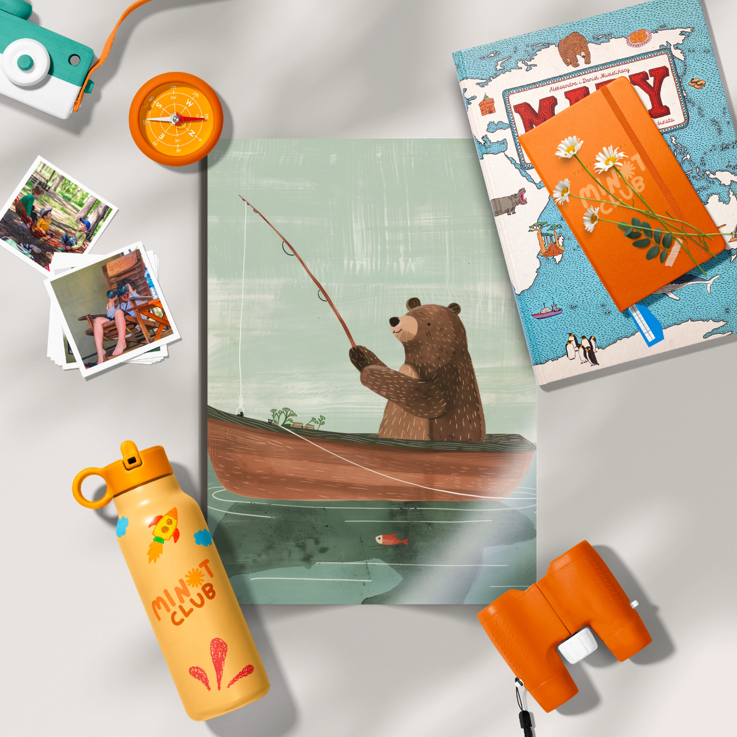 Bear Fishing at Dawn Nursery Print