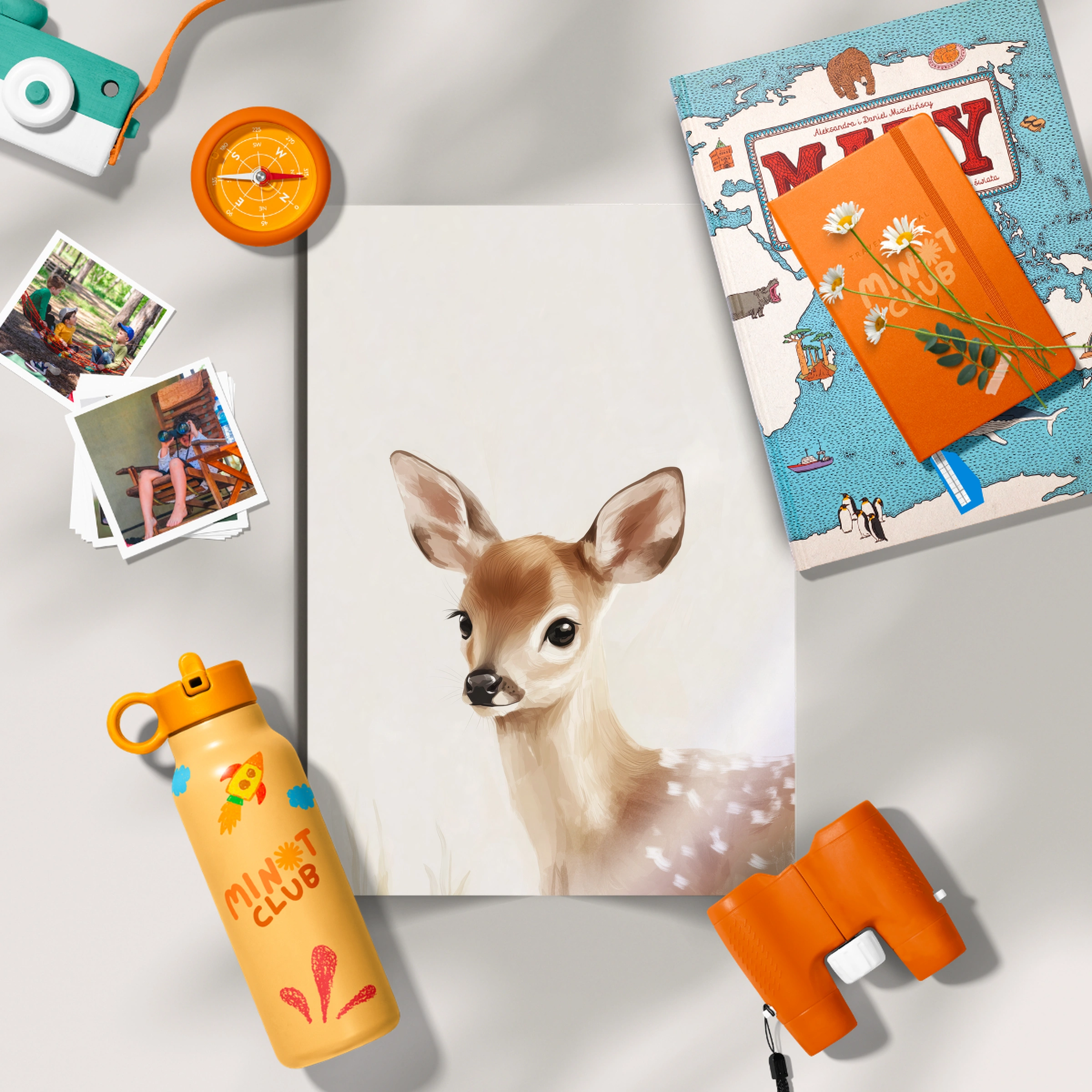 Beige Fawn Nursery Print