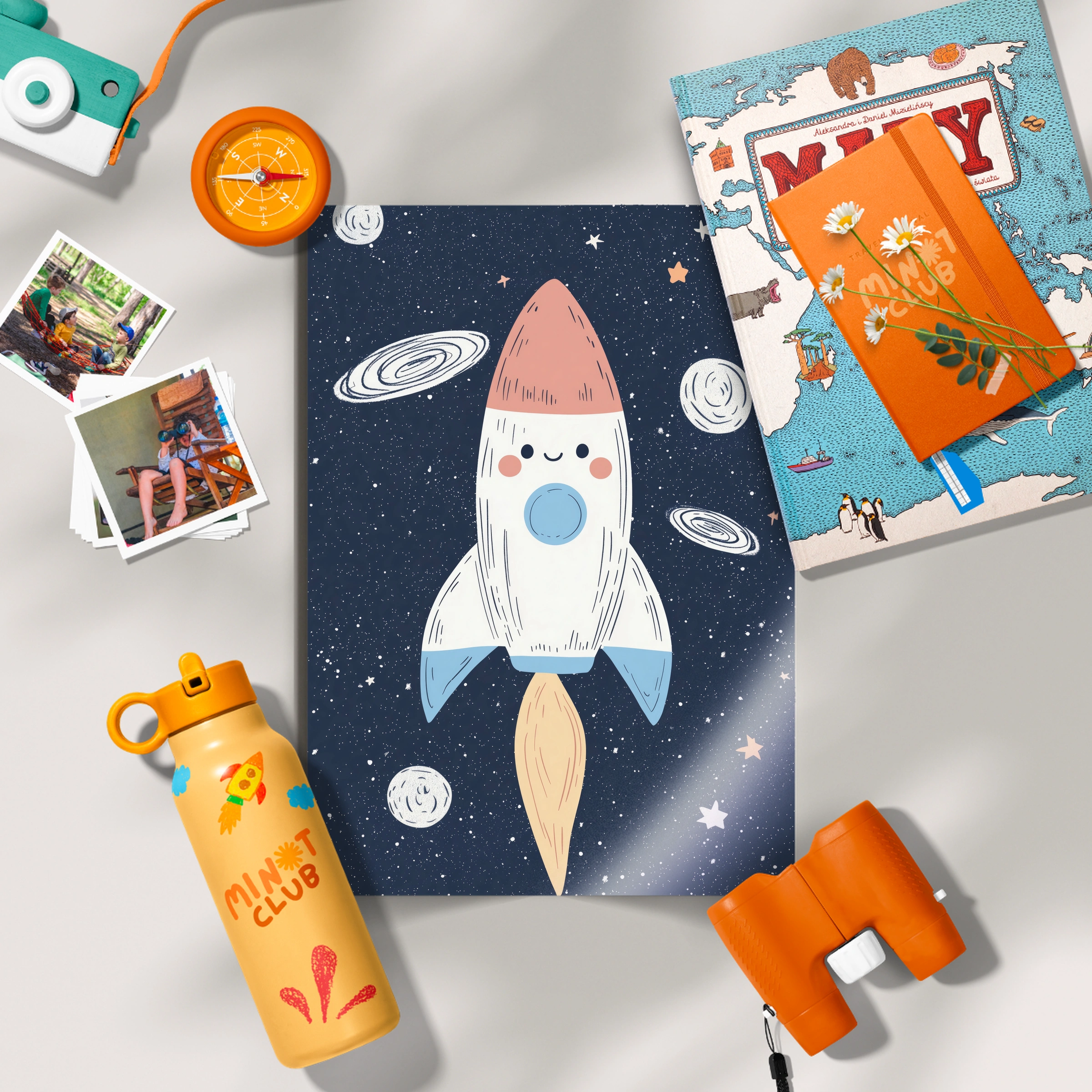 Blast Off Rocket Nursery Print