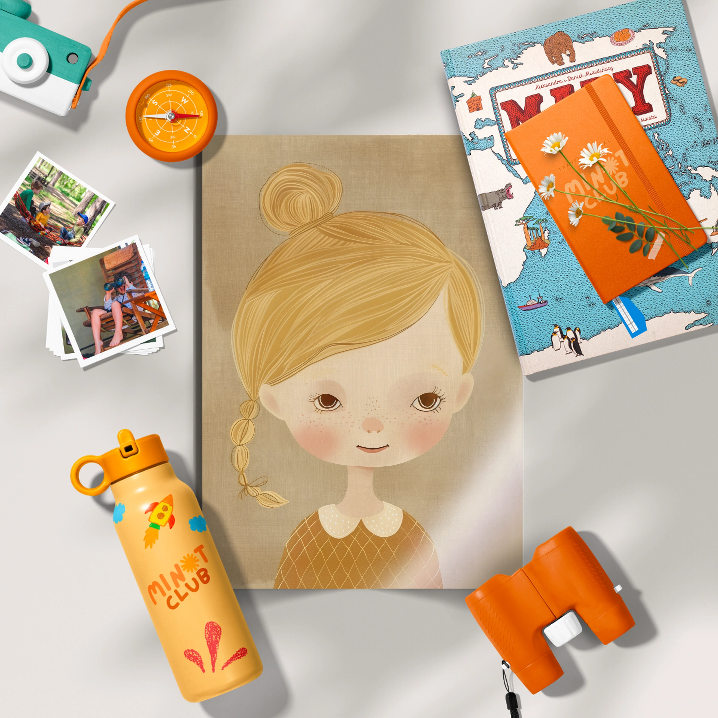 Blonde Girl Portrait Nursery Print
