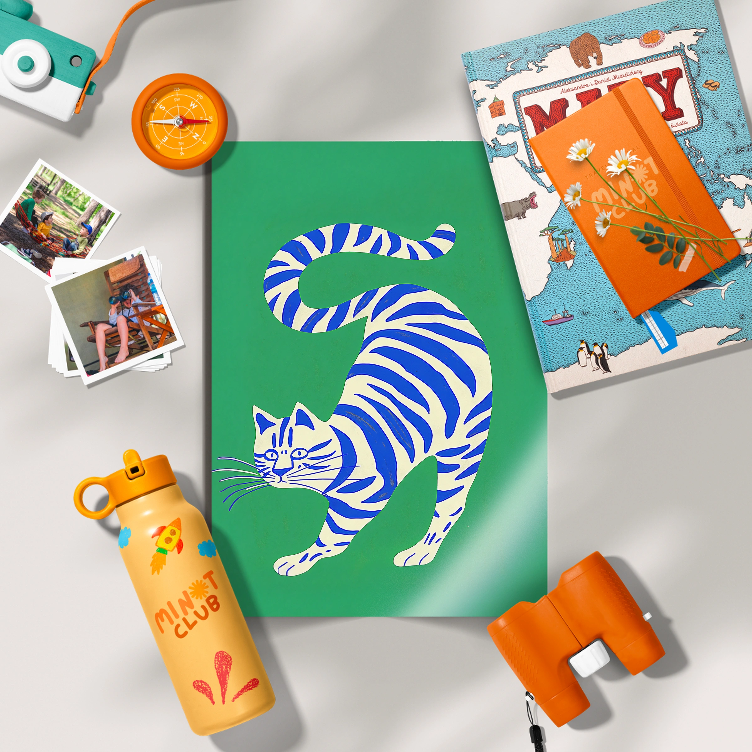 Blue Tiger Nursery Print