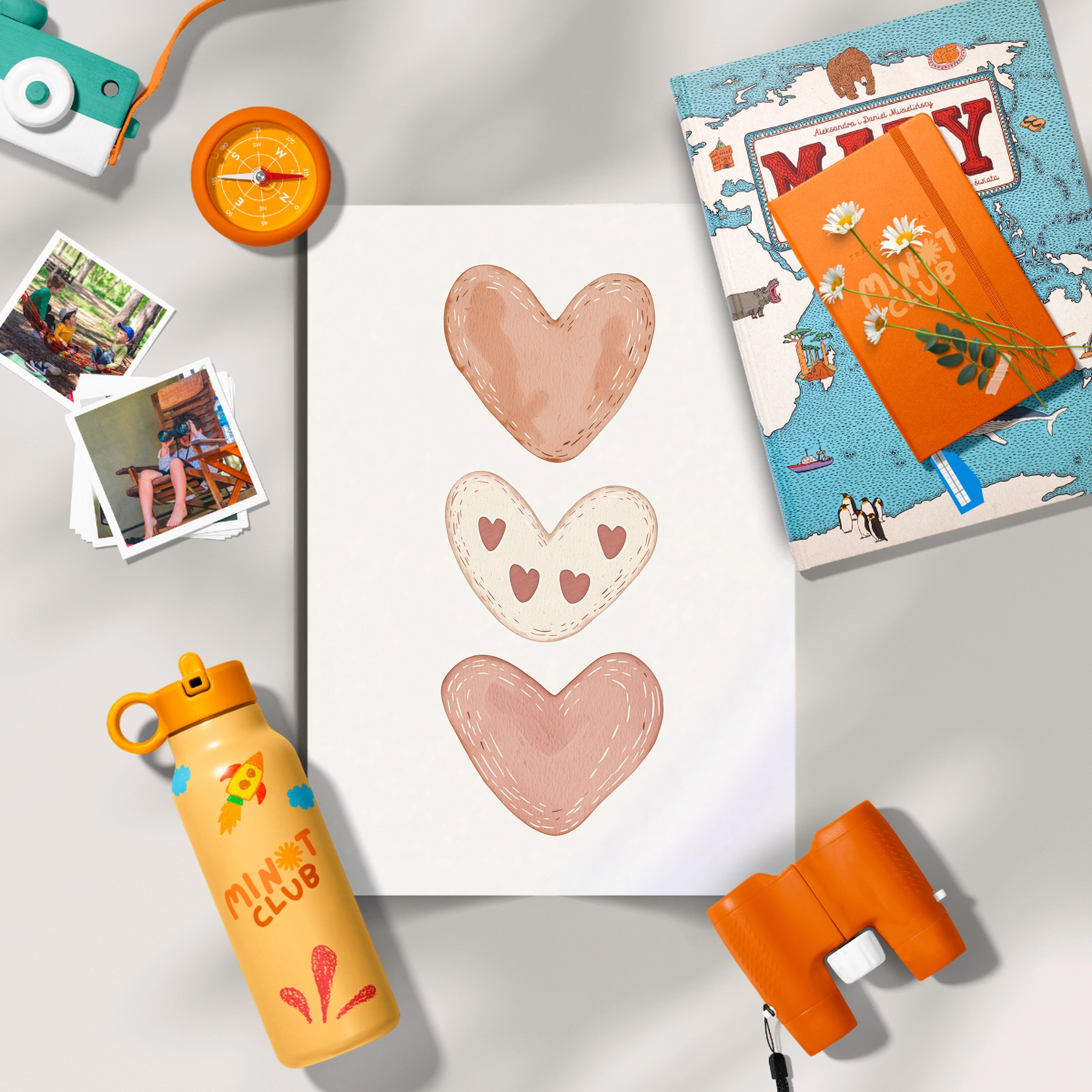 Blush Hearts Nursery Print