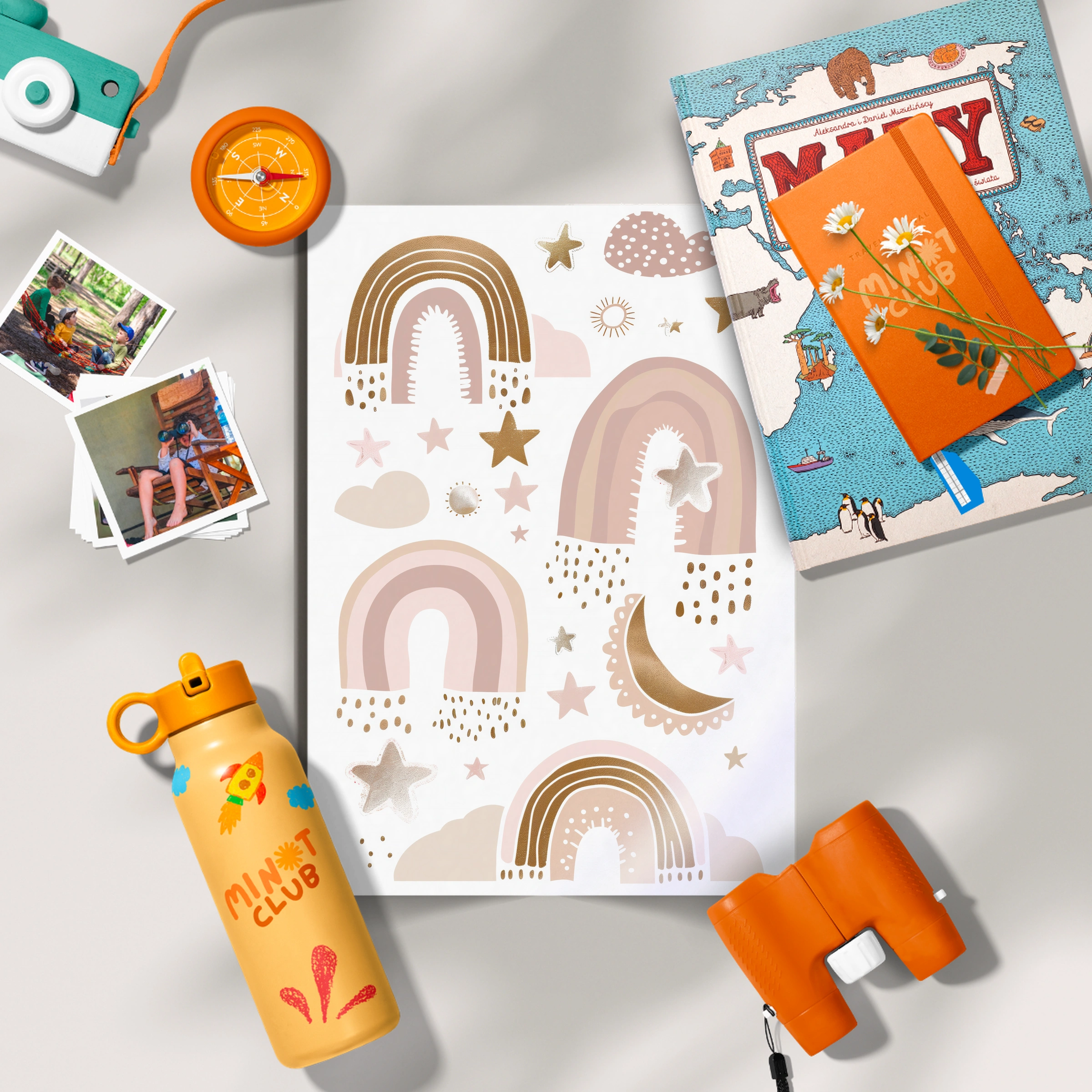 Boho Rainbows Nursery Print