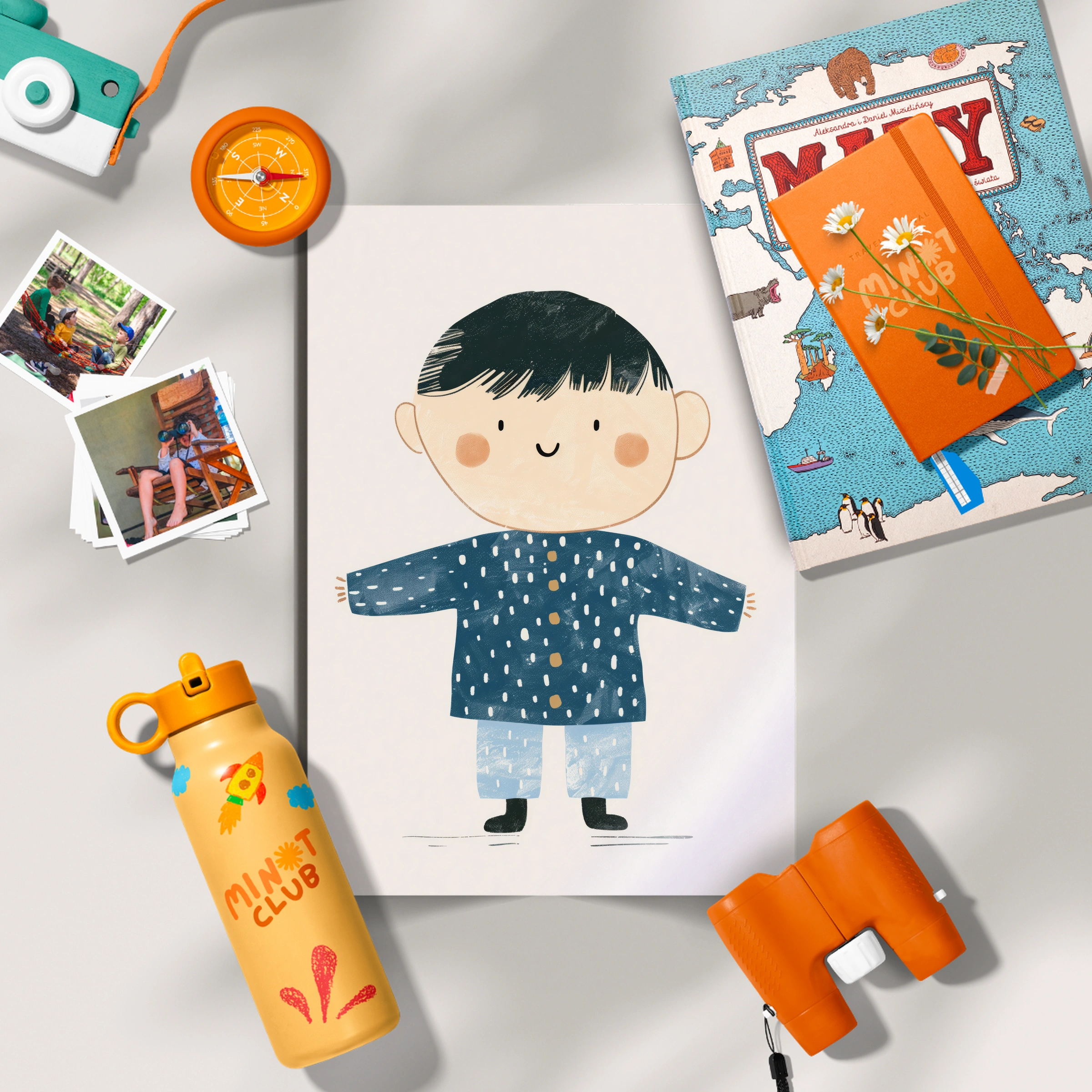 Boy in Pyjamas Nursery Print
