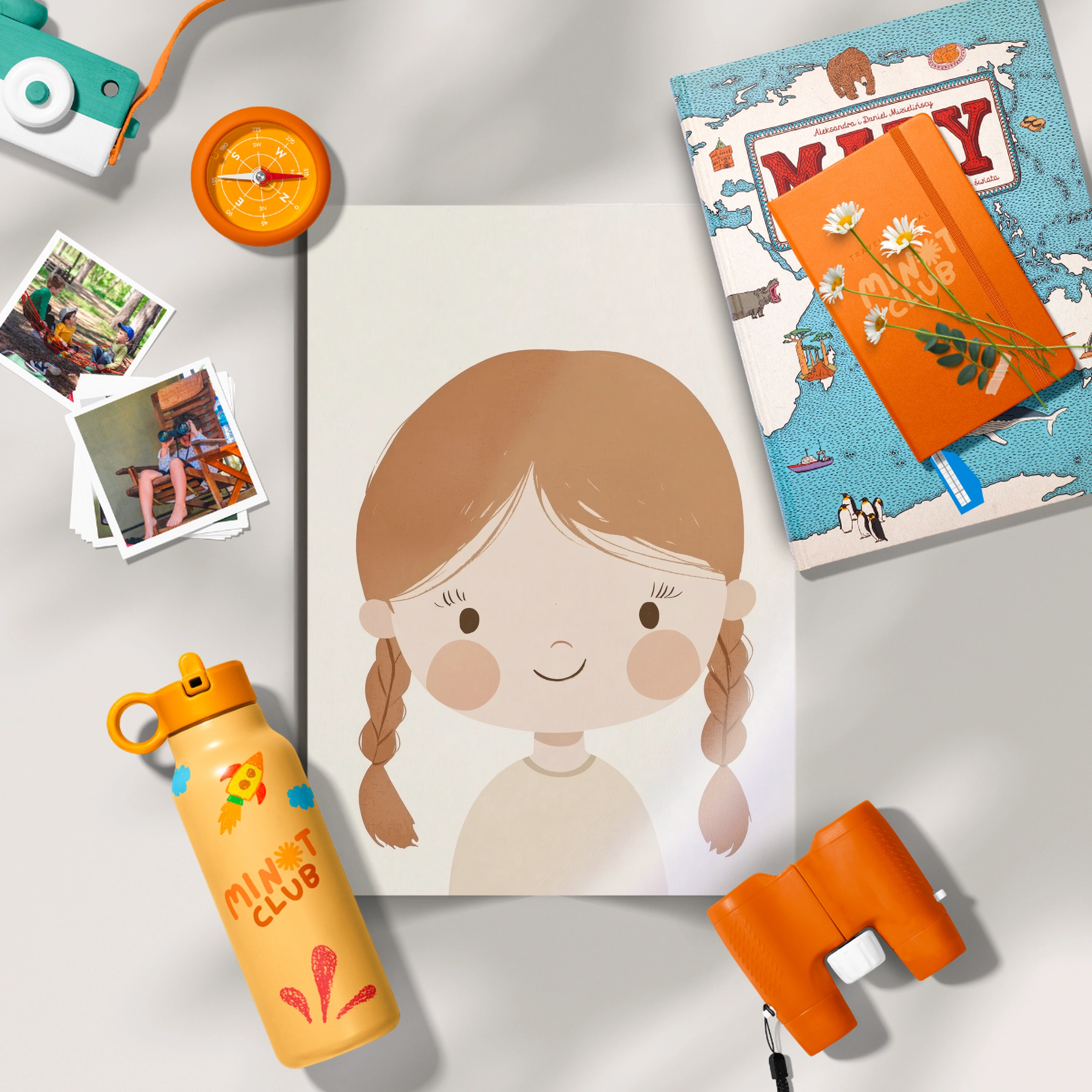 Braided Girl Nursery Print