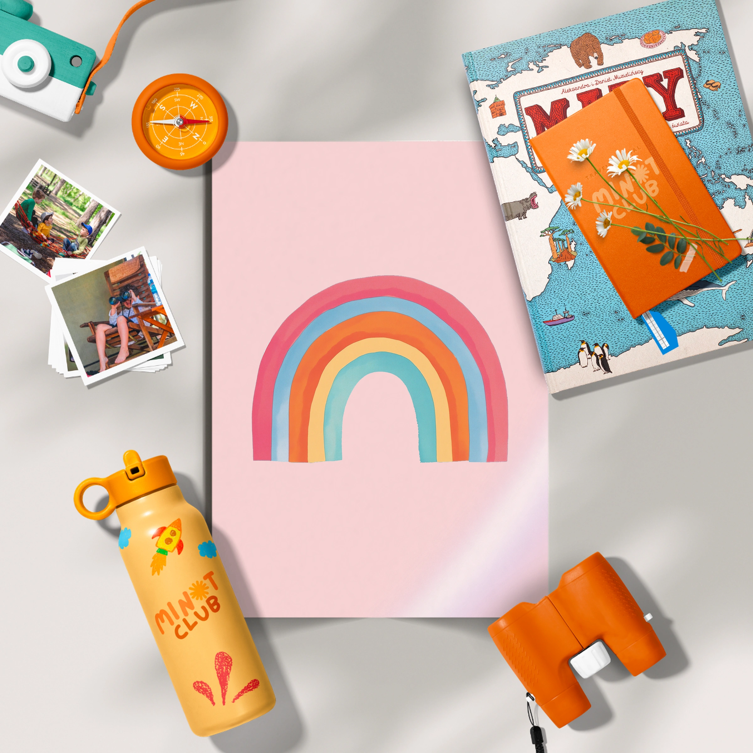 Bright Rainbow Nursery Print