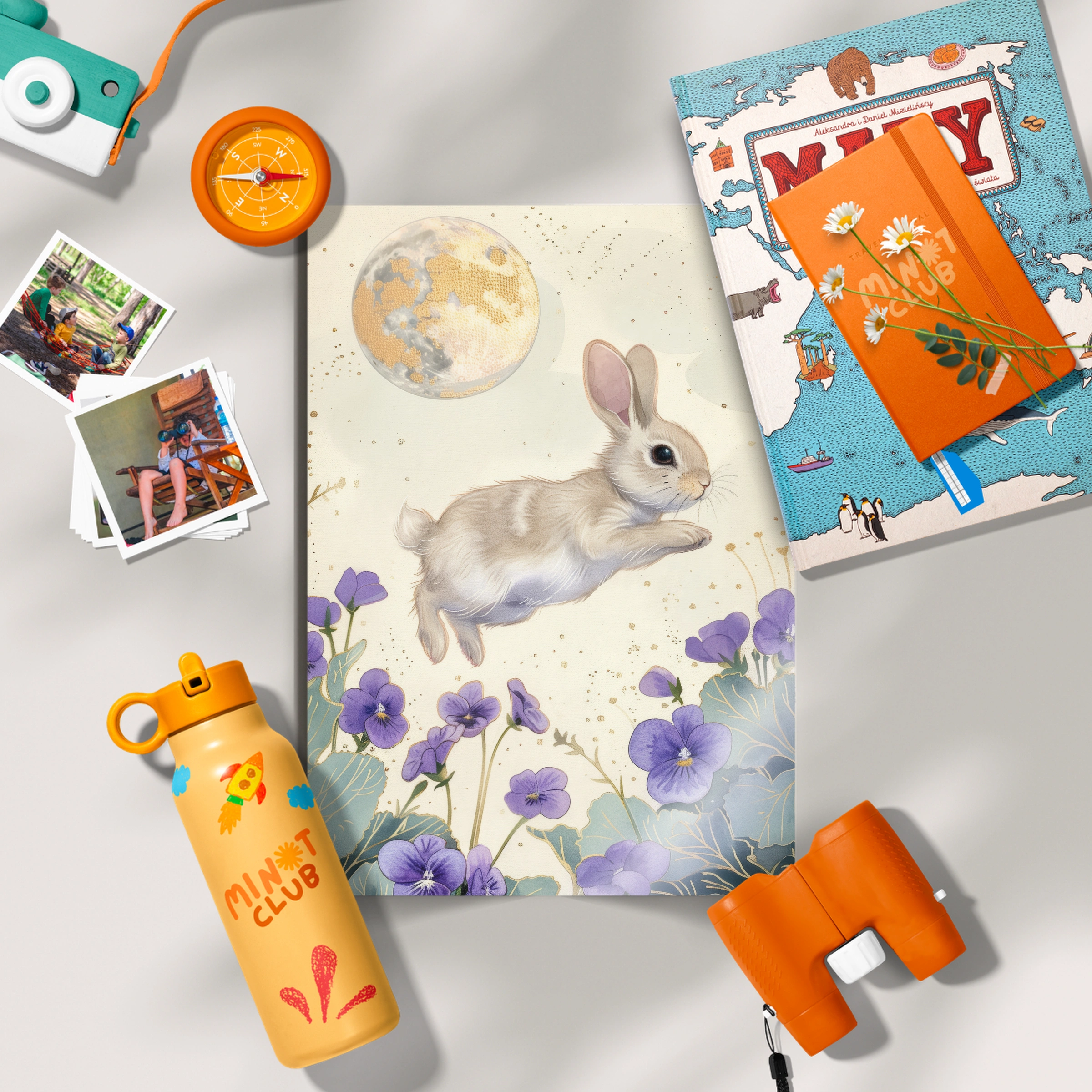Bunny and the Moon Nursery Print